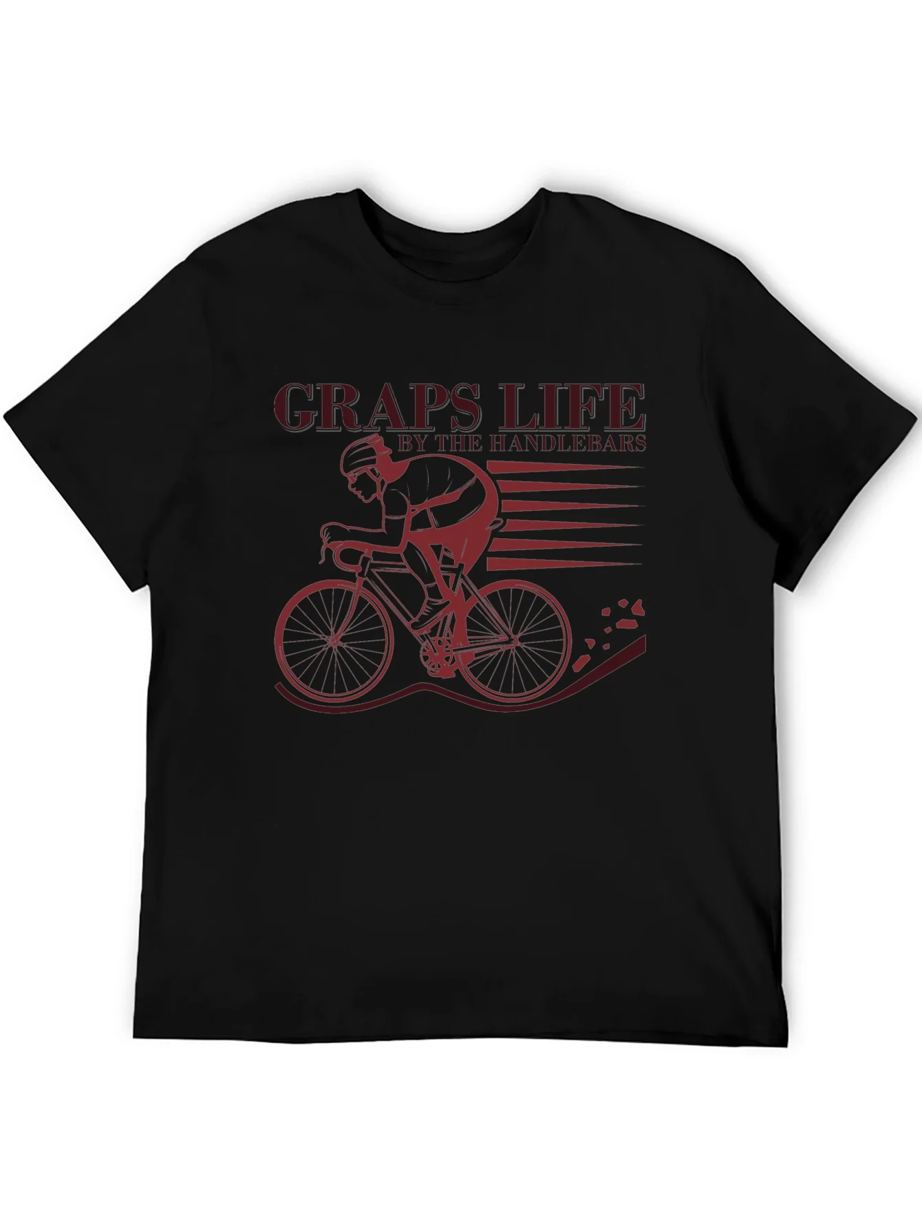 Camiseta Negra Ciclismo: Craps Life by the Handlebars