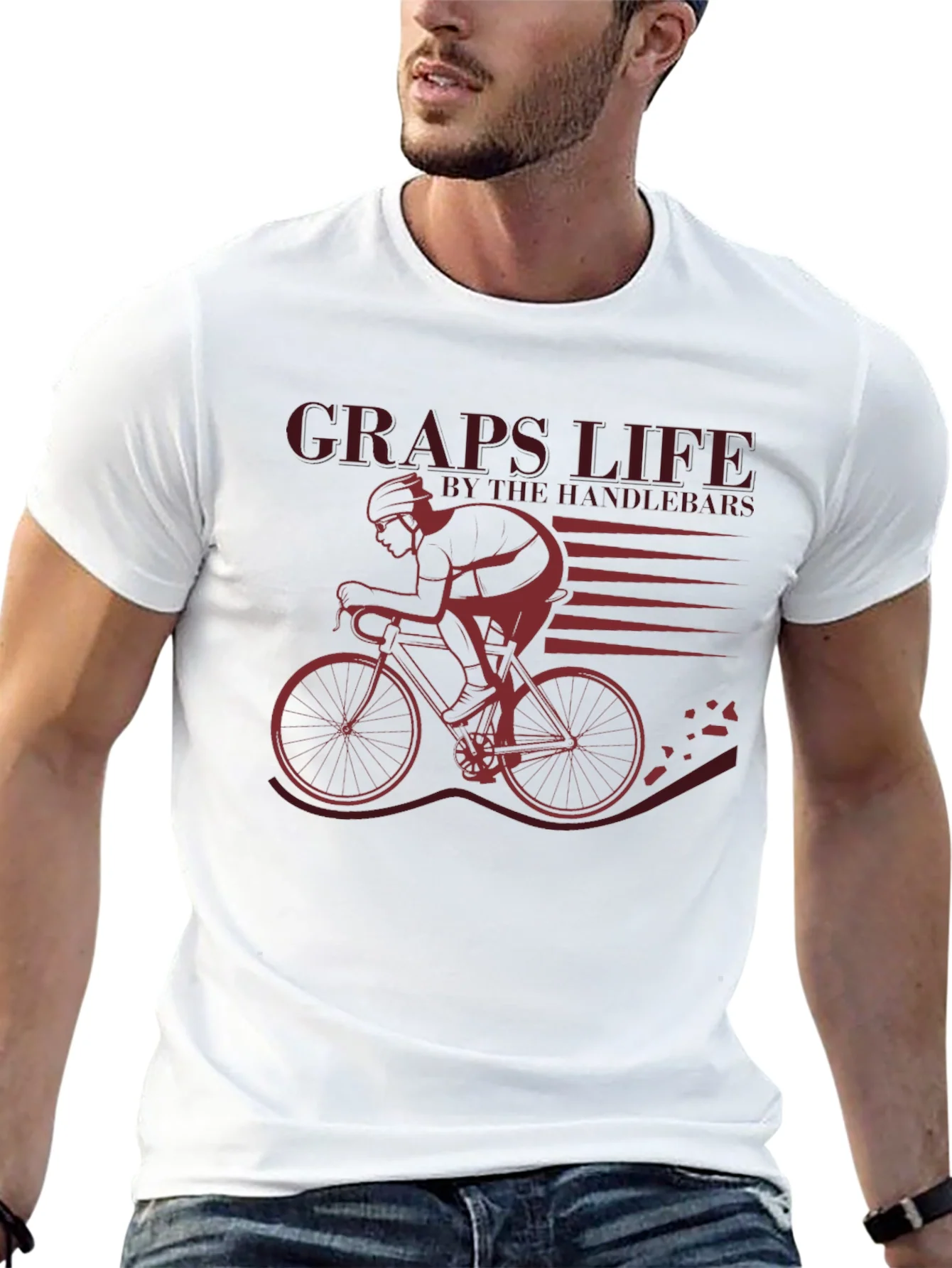 Camiseta Negra Ciclismo: Craps Life by the Handlebars