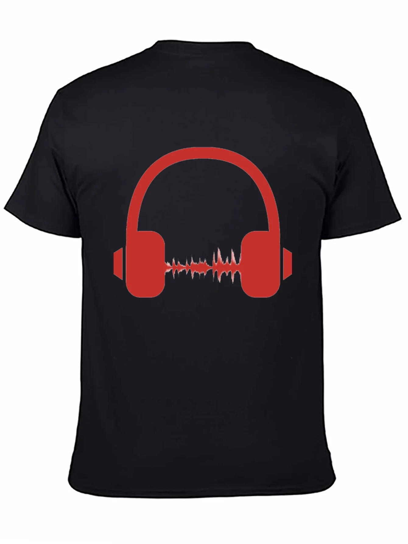 Rebbecca Red Headphone Graphic Black T-Shirt