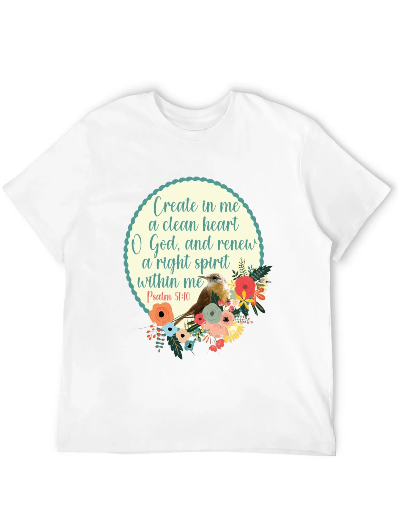 Rebbecca Psalm 51:10 Graphic T-Shirt