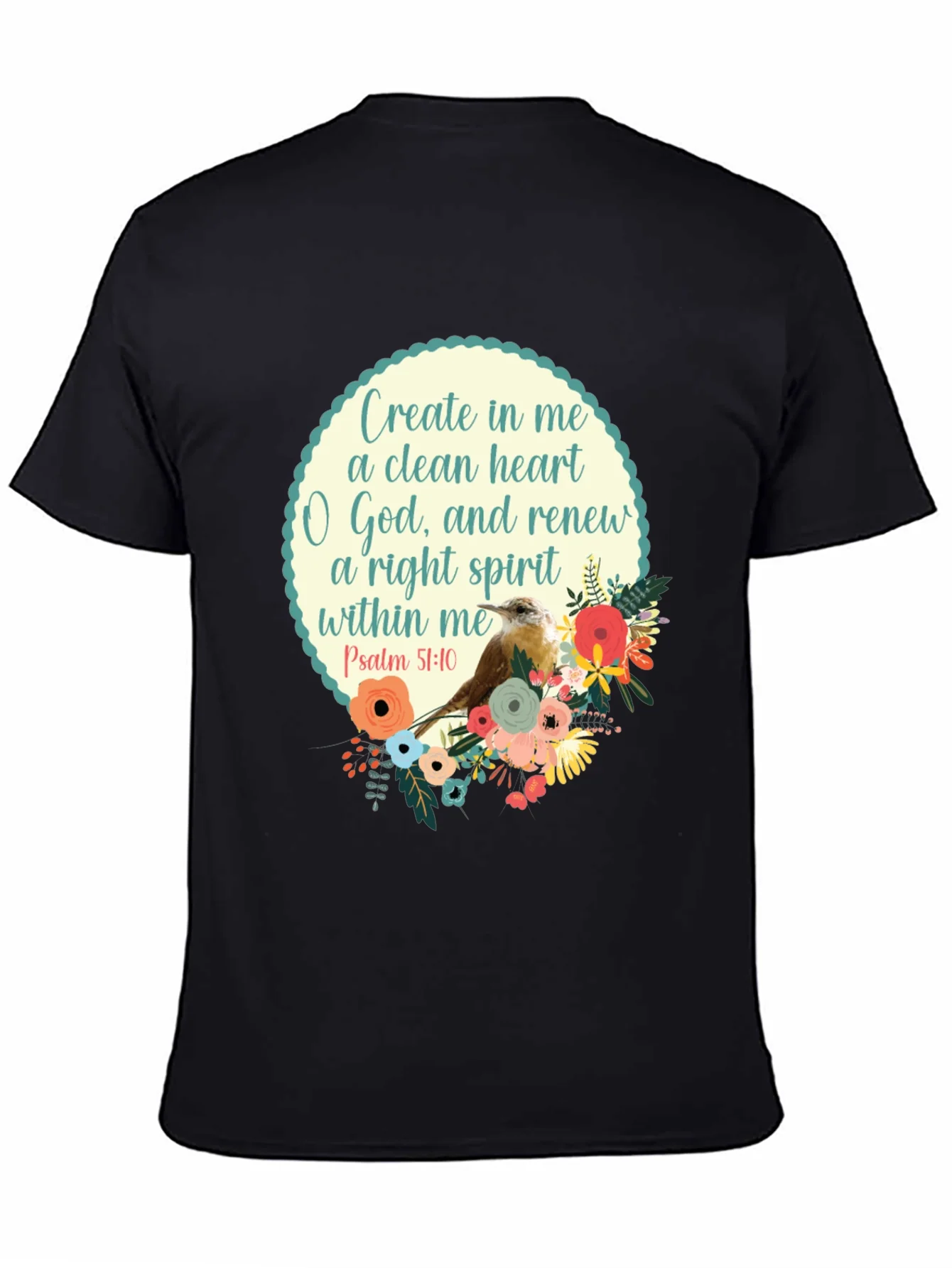 Rebbecca Psalm 51:10 Graphic T-Shirt
