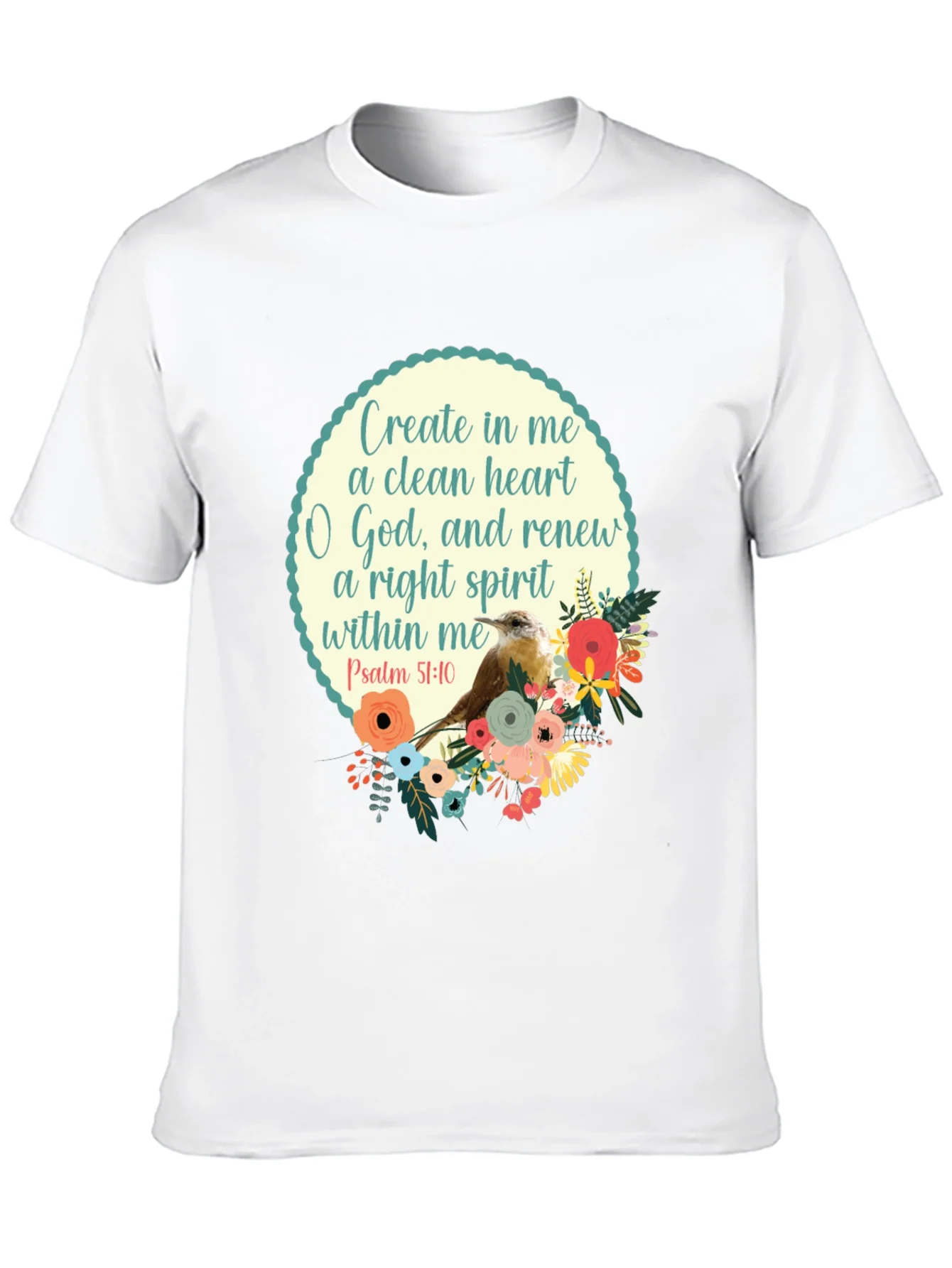 Rebbecca Psalm 51:10 Graphic T-Shirt