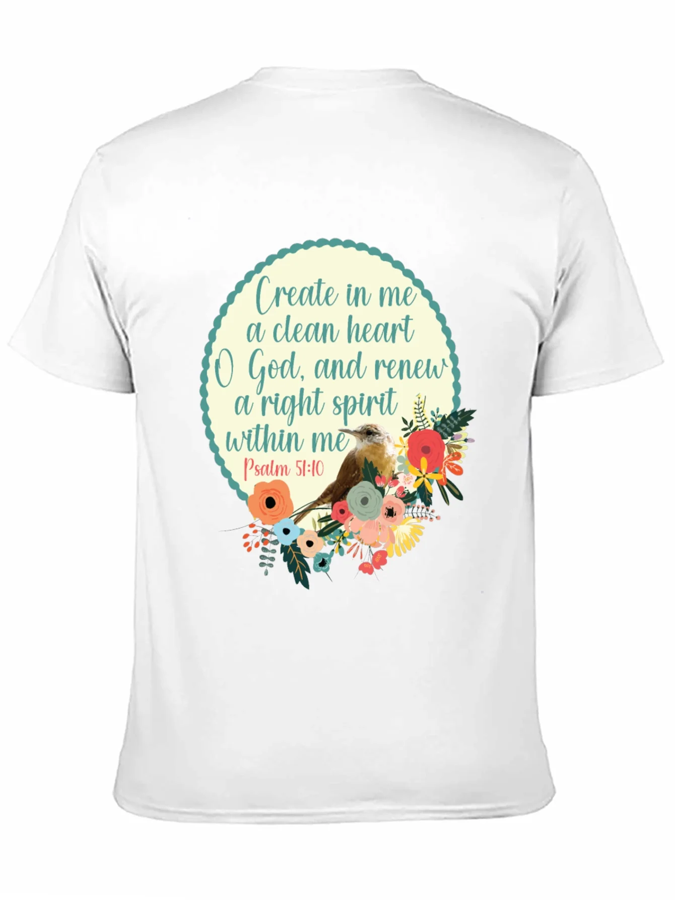 Rebbecca Psalm 51:10 Graphic T-Shirt