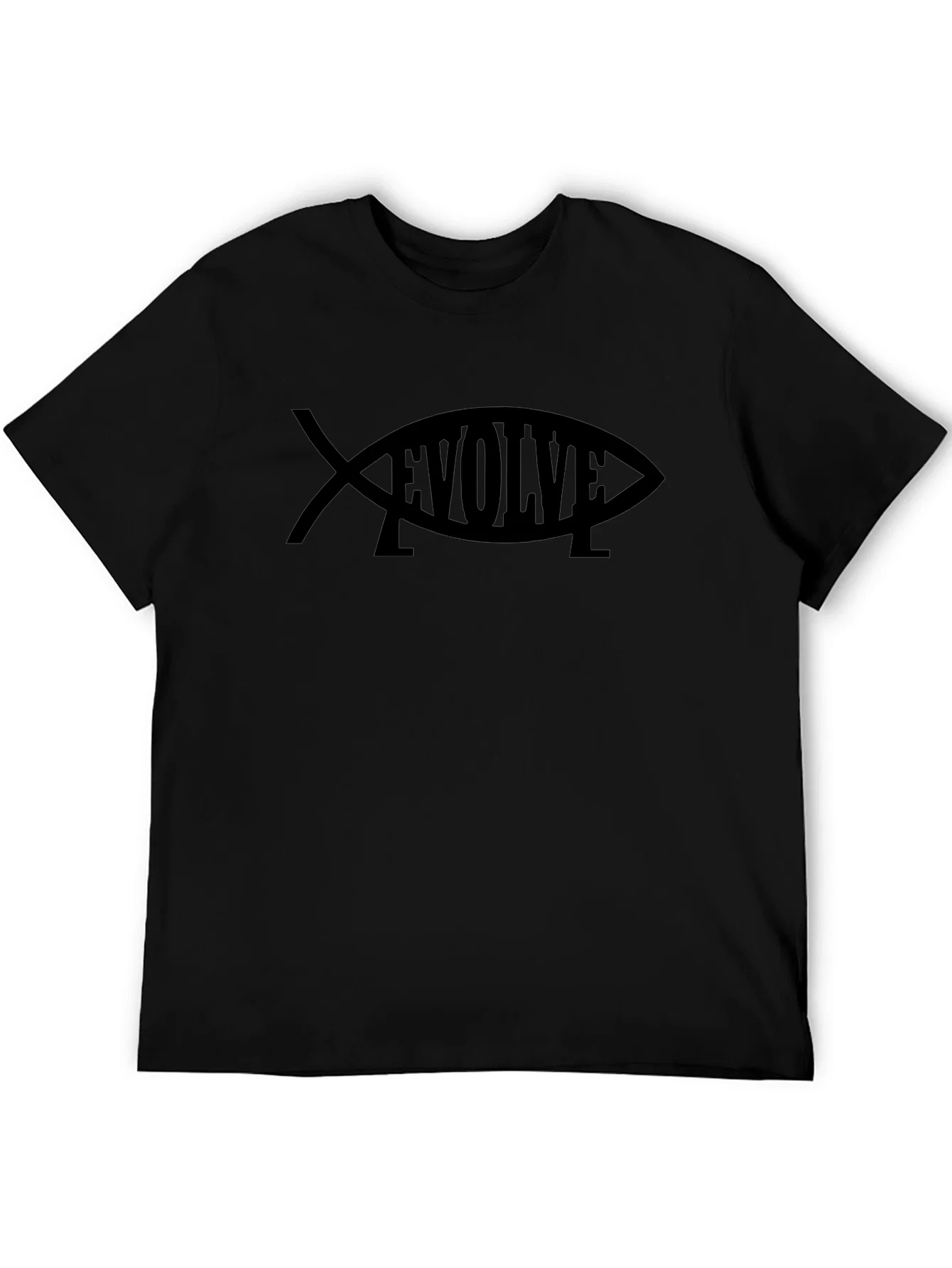 Rebbecca Evolve Fish Graphic T-Shirt - Black