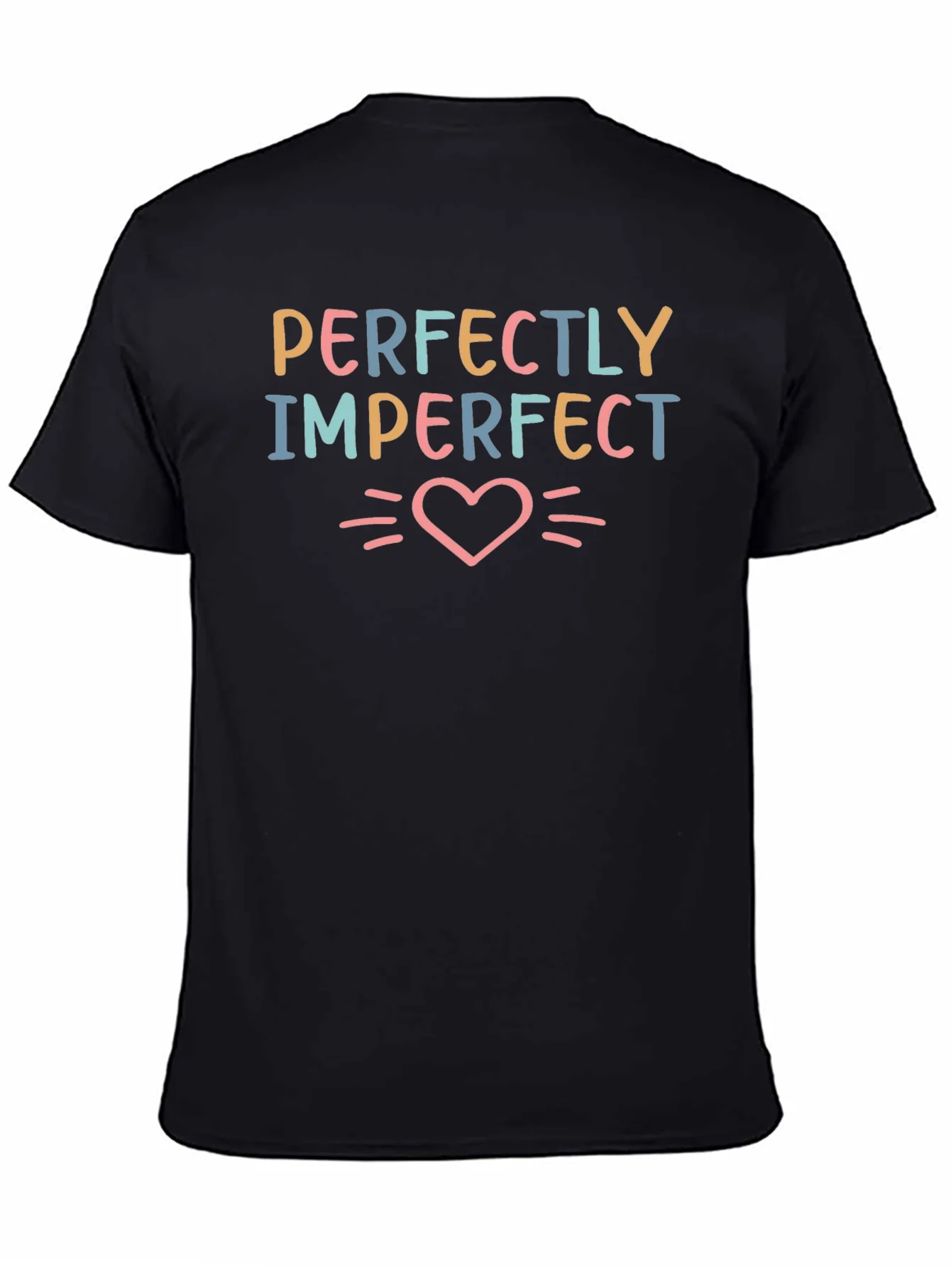 Camiseta Negra Perfectly Imperfect con Coraz¨®n