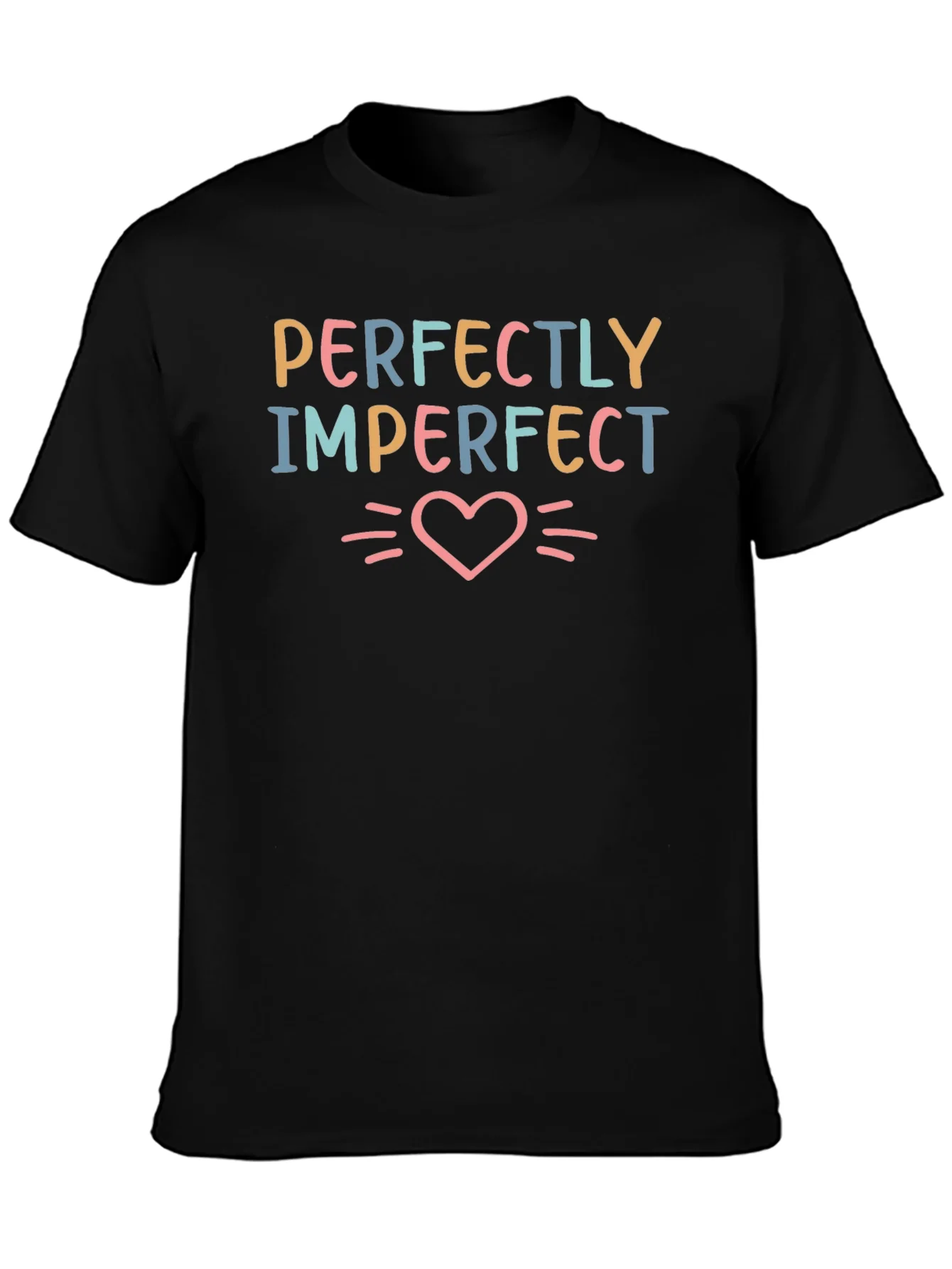 Camiseta Negra Perfectly Imperfect con Coraz¨®n
