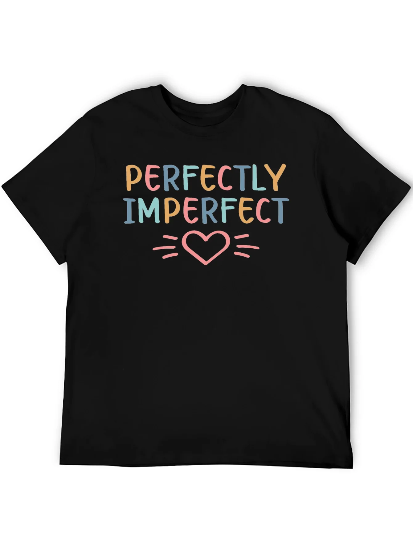 Camiseta Negra Perfectly Imperfect con Coraz¨®n