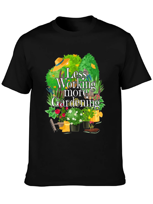 Rebbecca Gardening Hobby T-Shirt - Less Working More Gardening