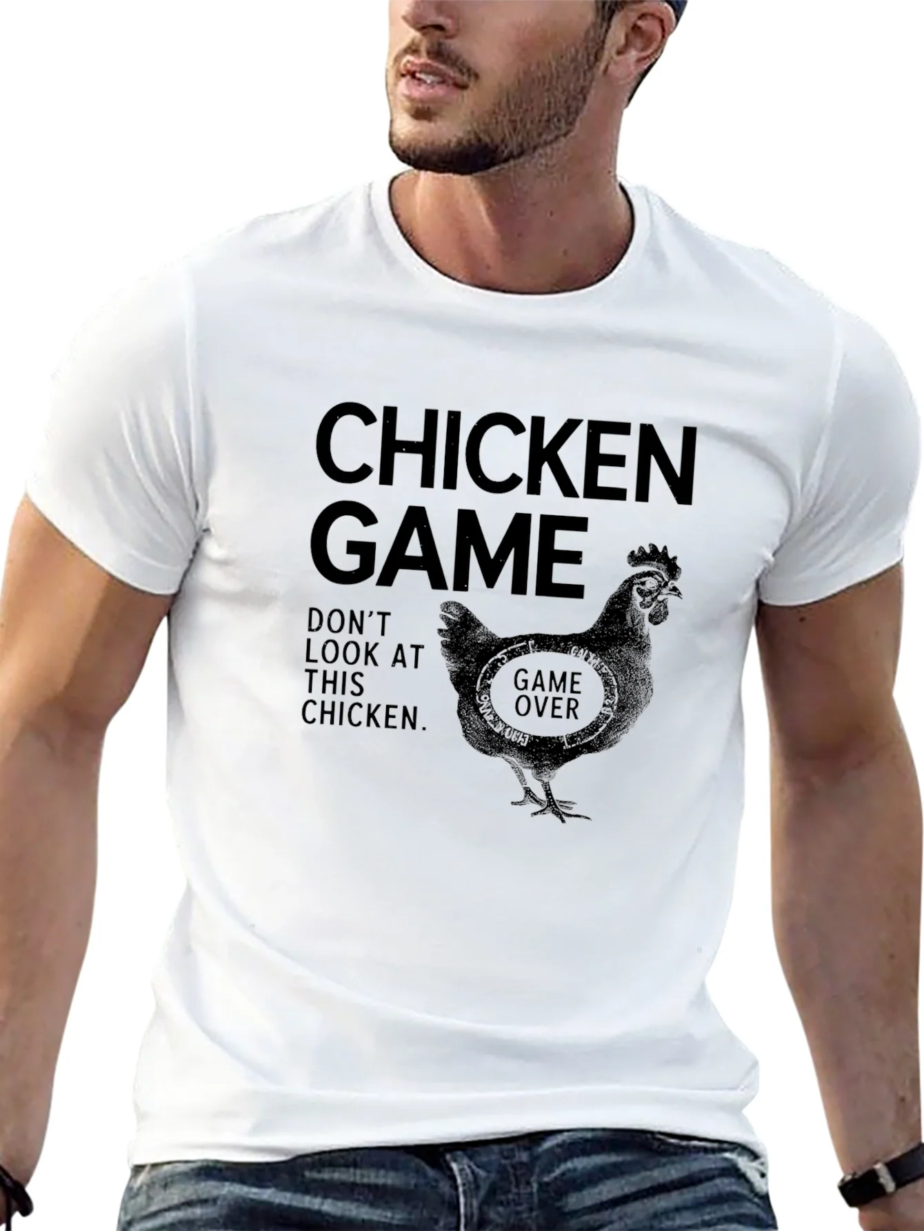 Camiseta Negra Chicken Game