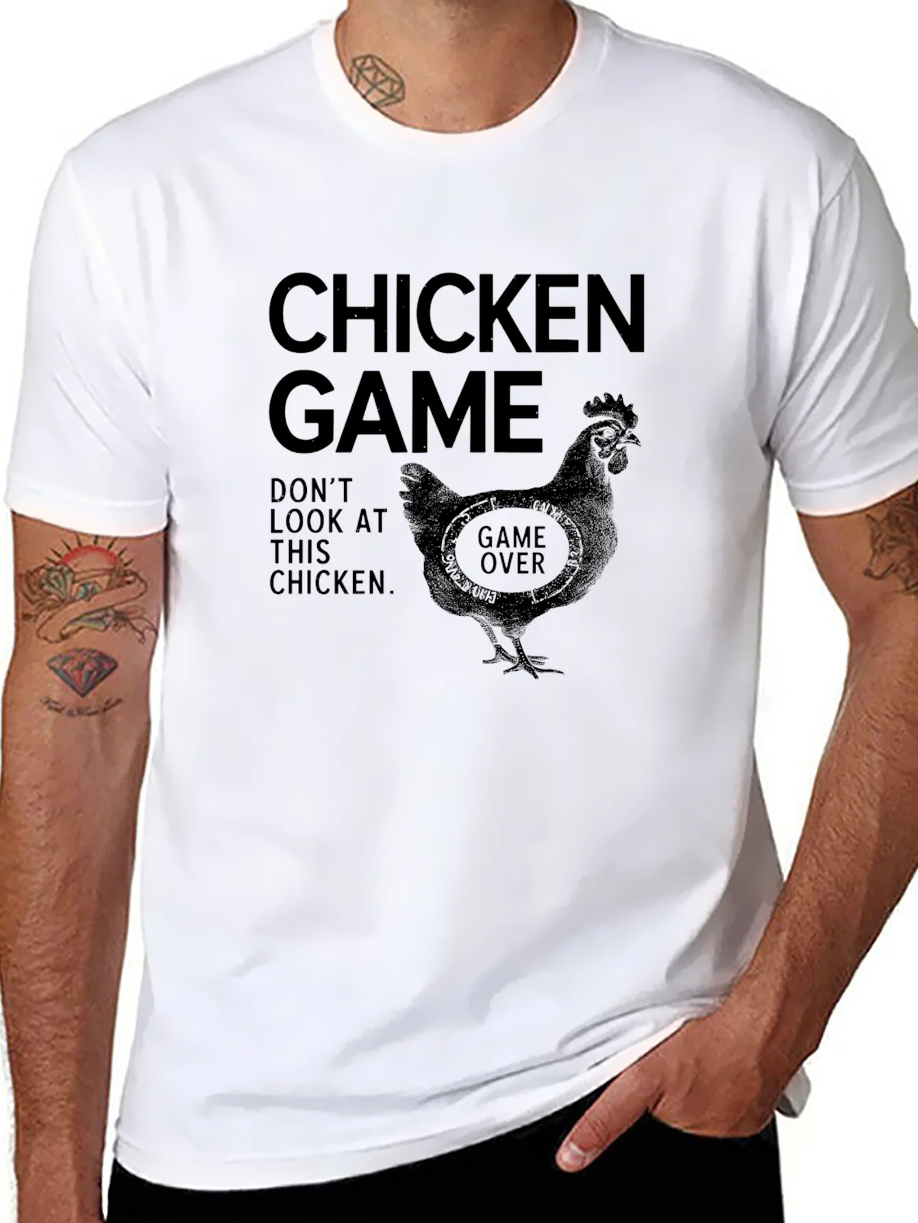 Camiseta Negra Chicken Game