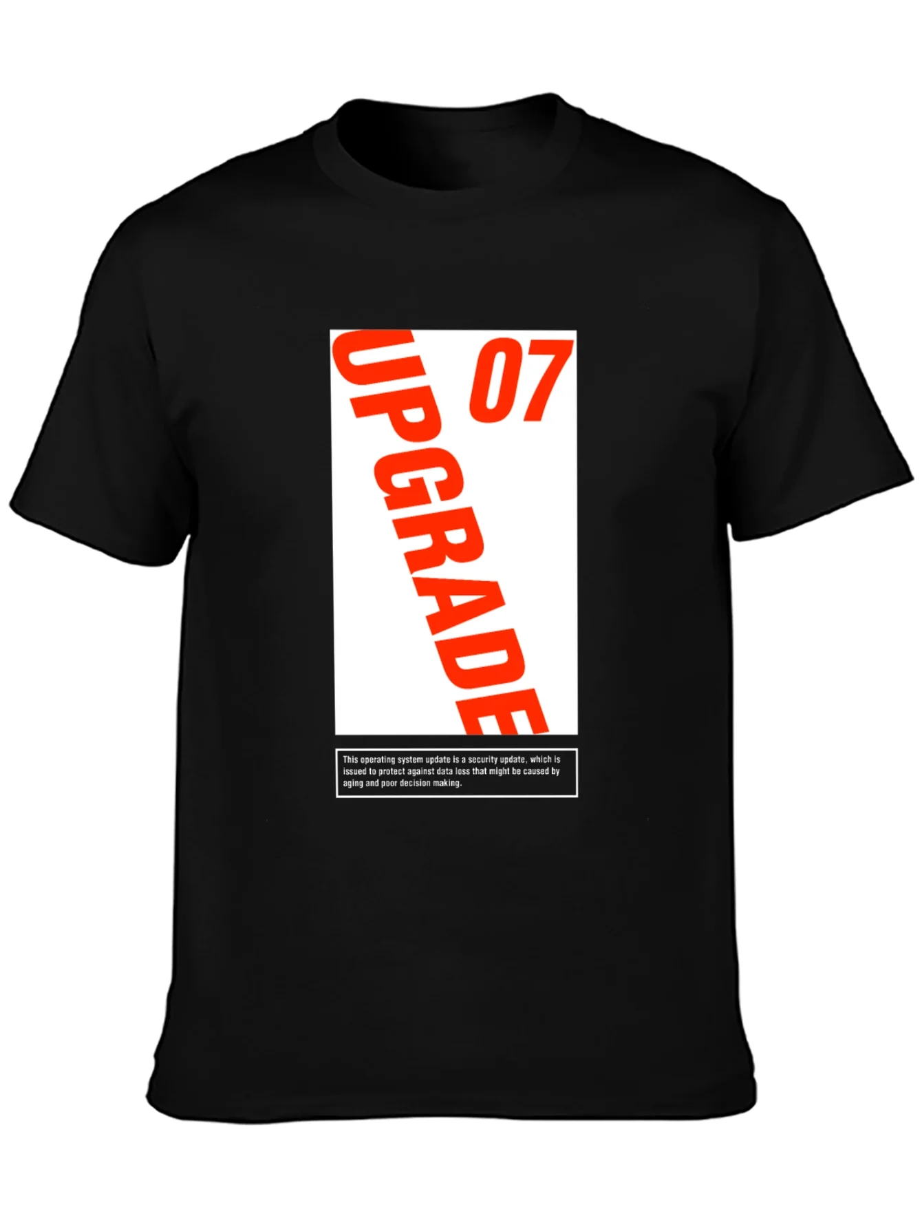 Camiseta Negra Upgrade 07 - Estilo Moderno