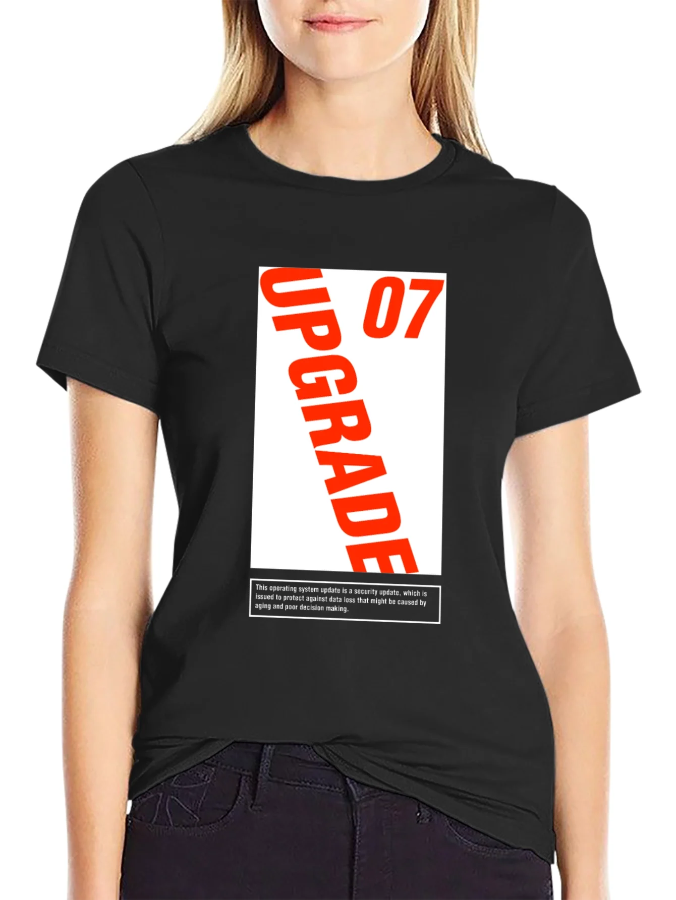 Camiseta Negra Upgrade 07 - Estilo Moderno