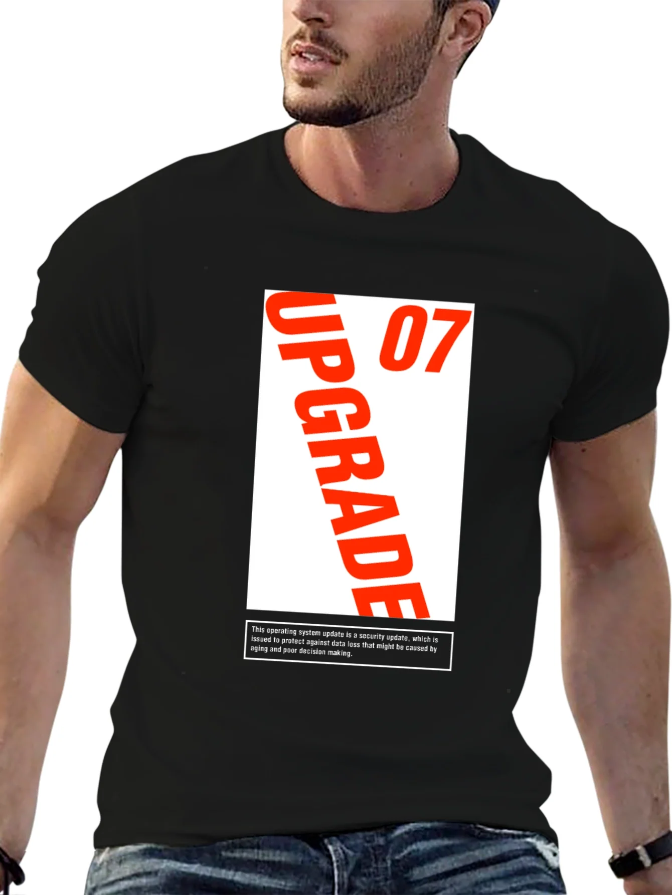 Camiseta Negra Upgrade 07 - Estilo Moderno