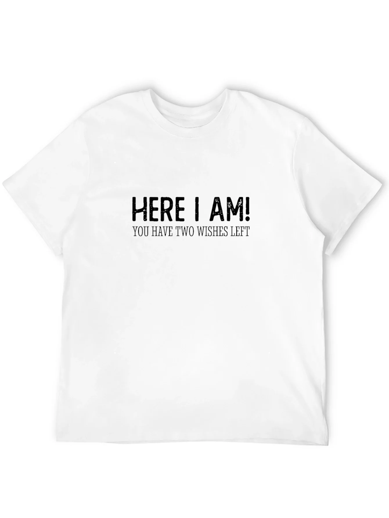 Rebbecca Here I Am! Funny Wish Granting Black Tee