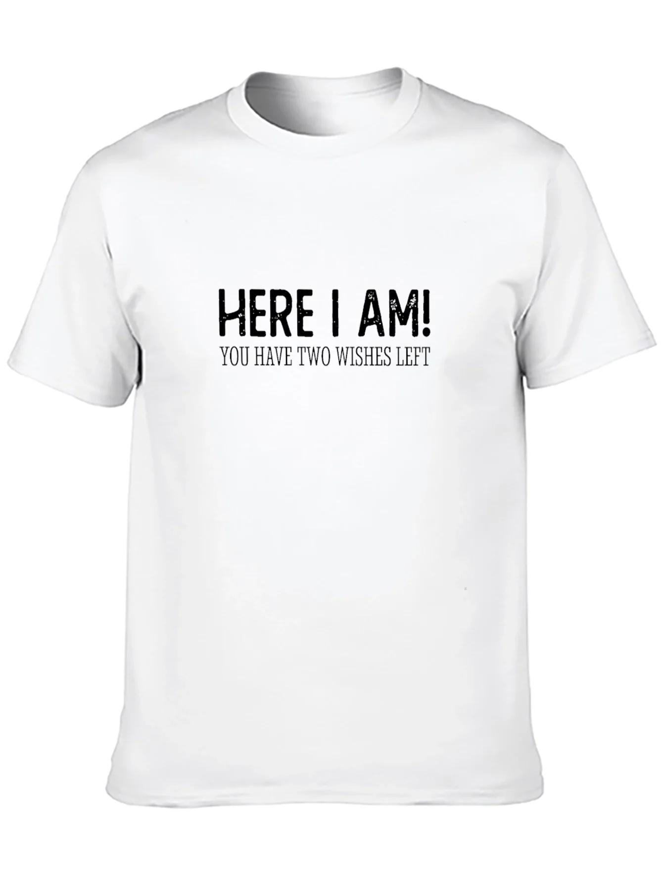 Rebbecca Here I Am! Funny Wish Granting Black Tee