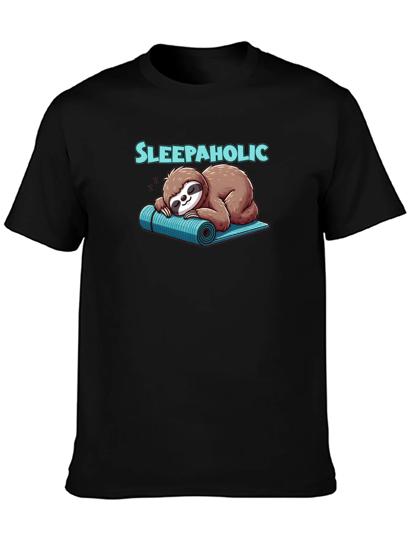 Camiseta Negra Sleepaholic con Dise?o de Perezoso