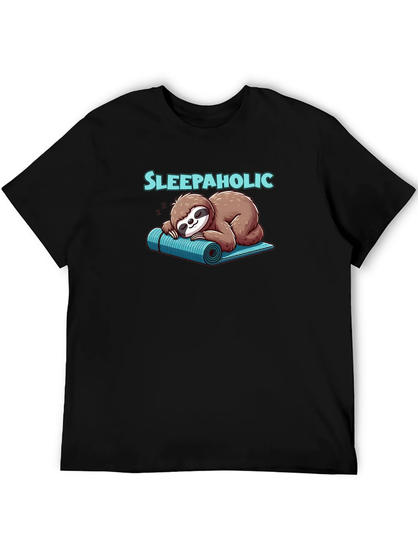 Camiseta Negra Sleepaholic con Dise?o de Perezoso