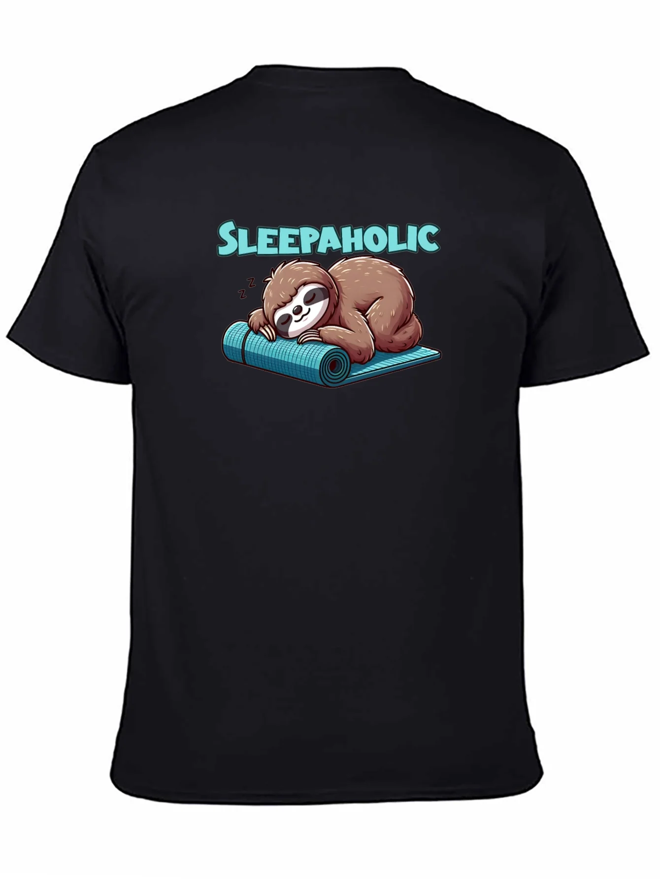 Camiseta Negra Sleepaholic con Dise?o de Perezoso