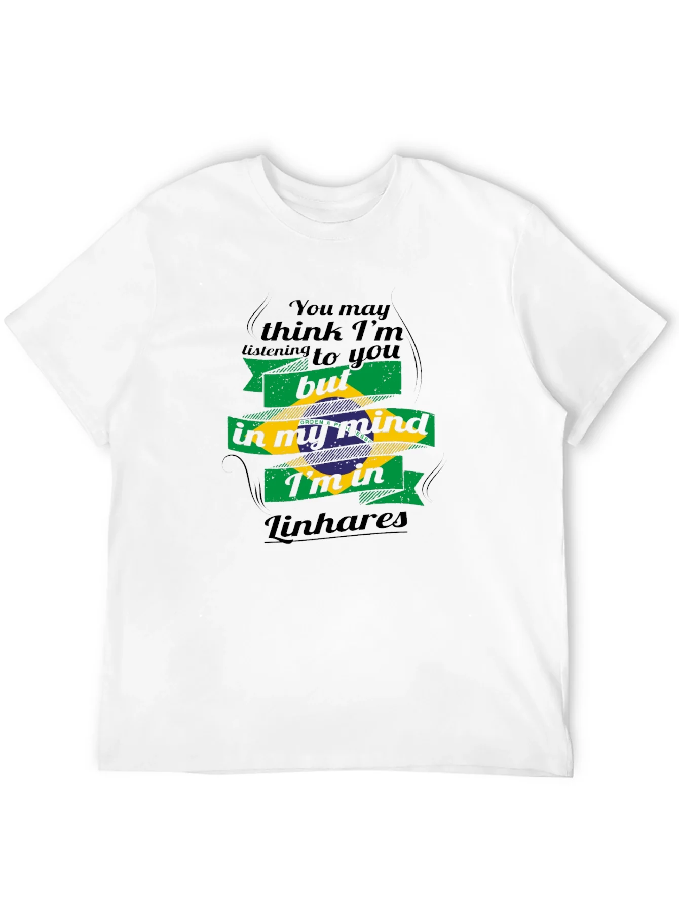 Camiseta Negra con Dise?o Linhares