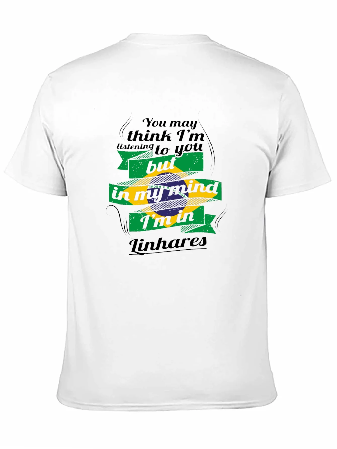 Camiseta Negra con Dise?o Linhares