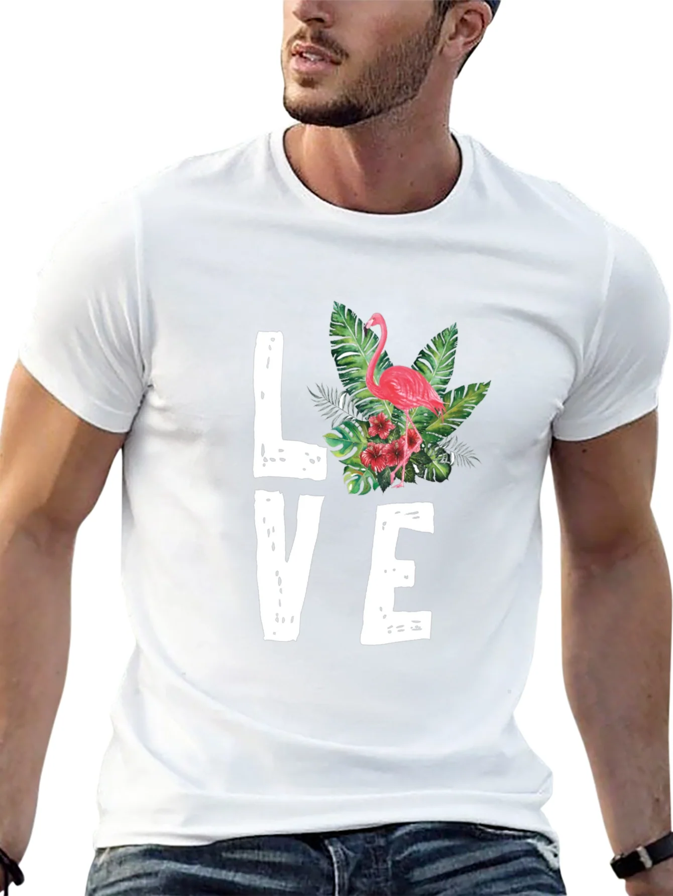 Camiseta Negra LOVE Flamenco Tropical