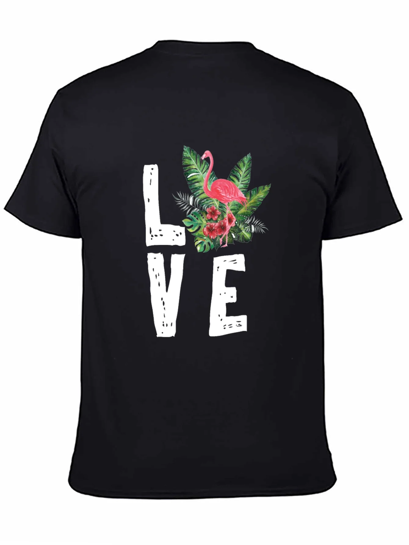 Camiseta Negra LOVE Flamenco Tropical