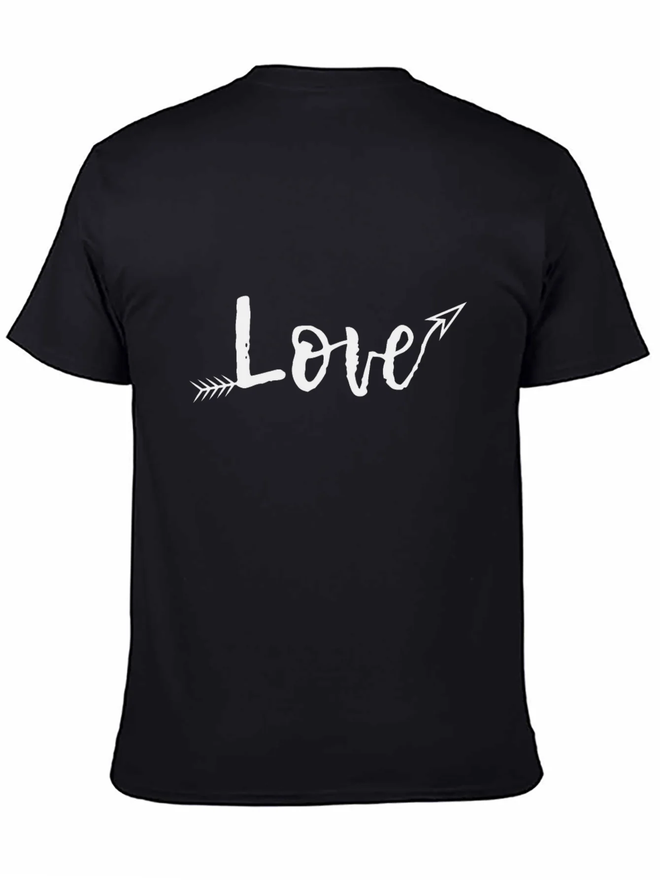 Camiseta Negra con Dise?o Love de Flecha