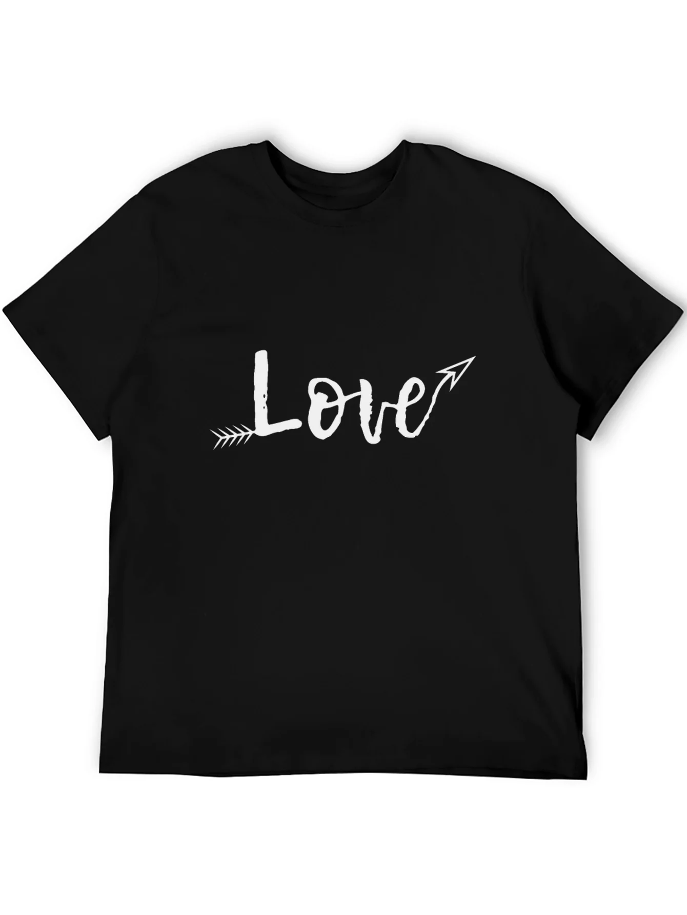 Camiseta Negra con Dise?o Love de Flecha