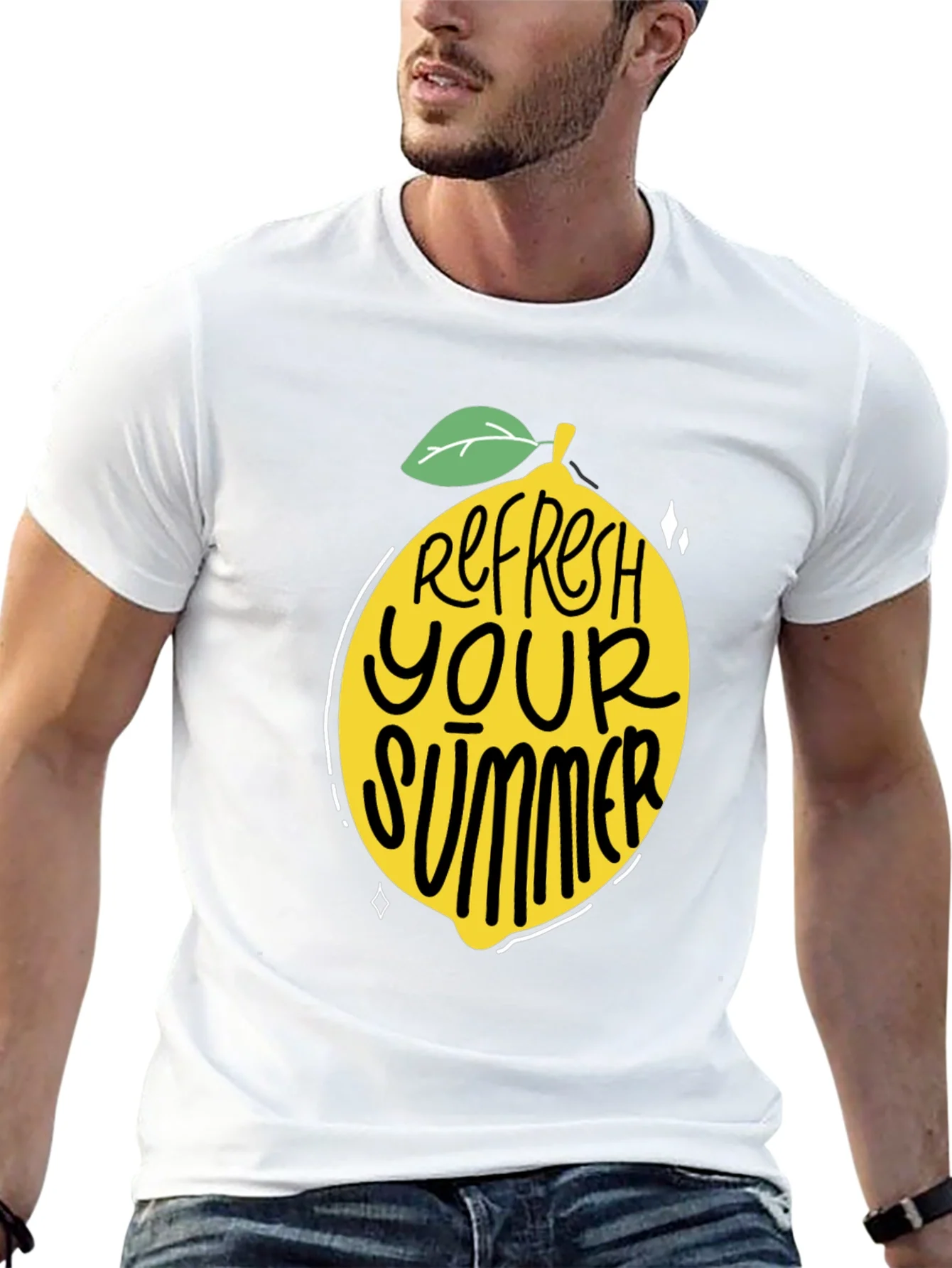 Rebbecca Refresh Your Summer Black Graphic Tee