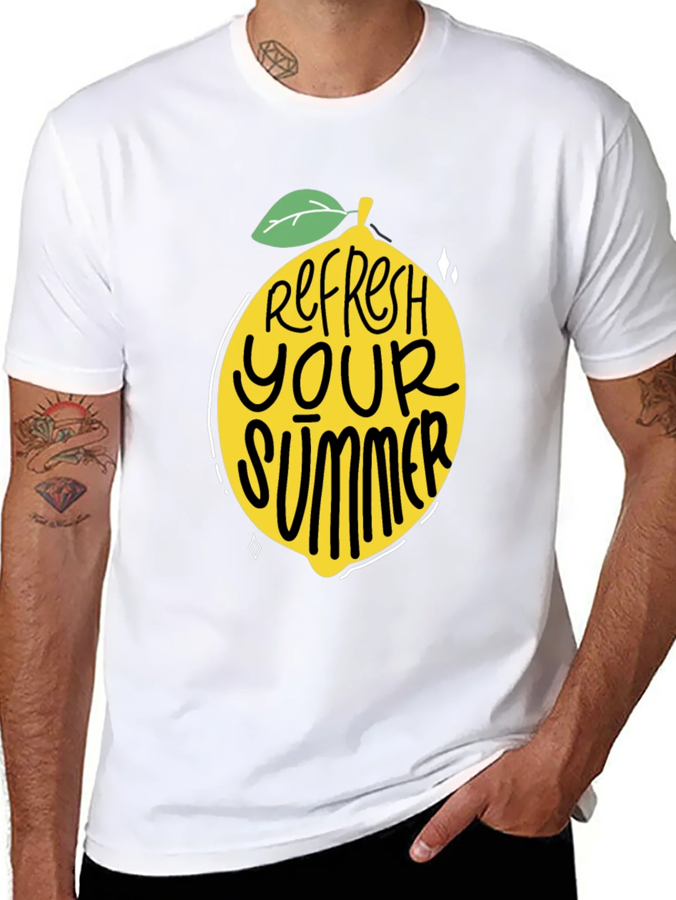 Rebbecca Refresh Your Summer Black Graphic Tee
