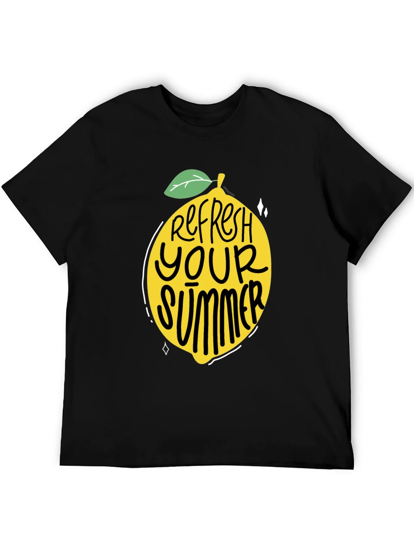 Rebbecca Refresh Your Summer Black Graphic Tee