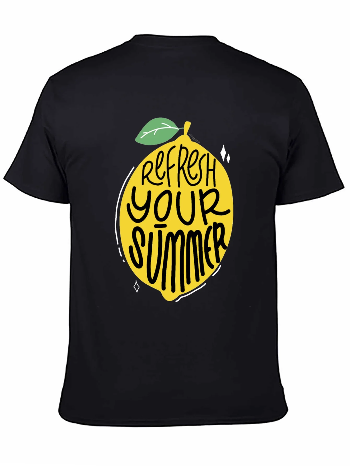 Rebbecca Refresh Your Summer Black Graphic Tee