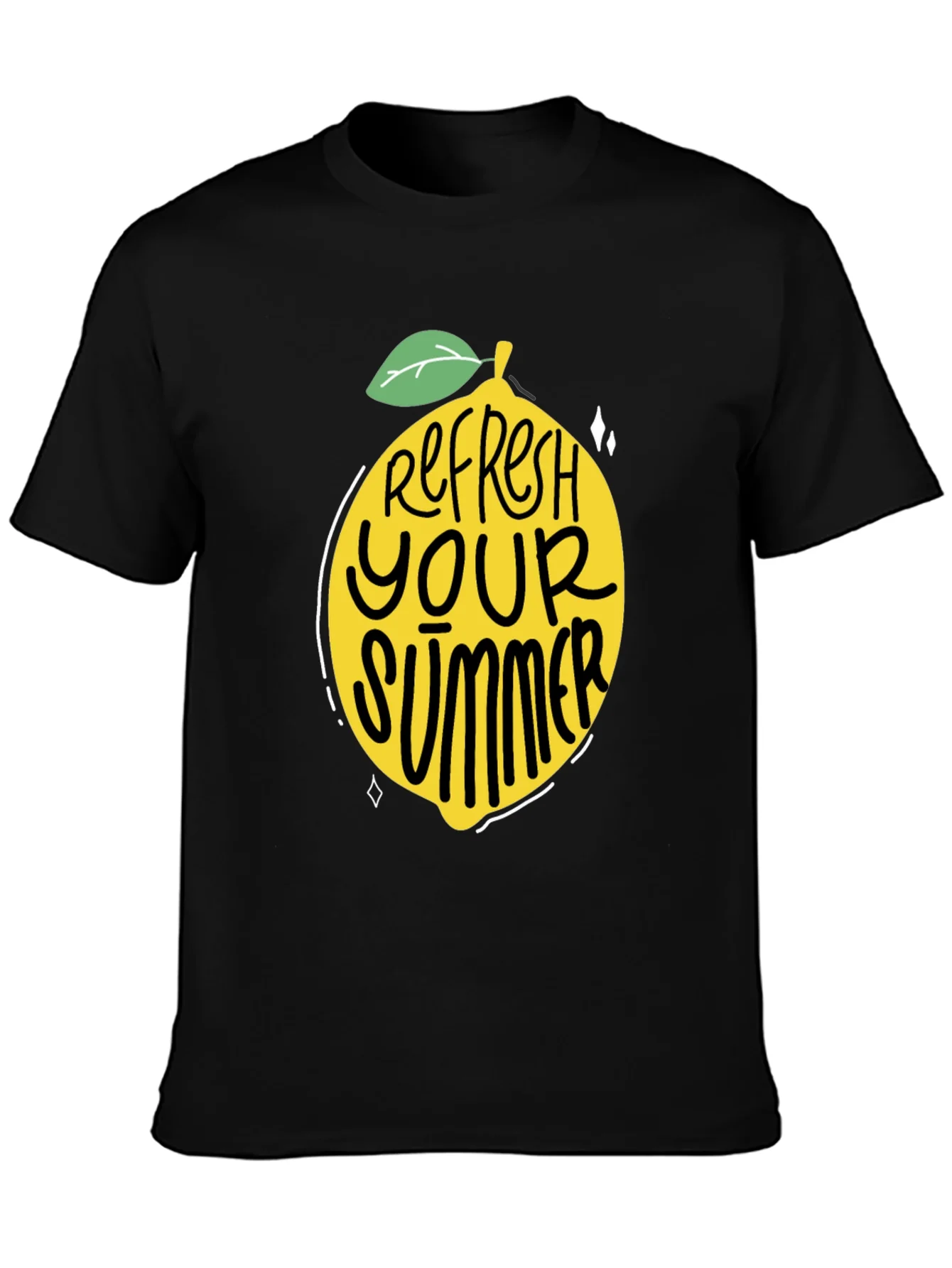 Rebbecca Refresh Your Summer Black Graphic Tee