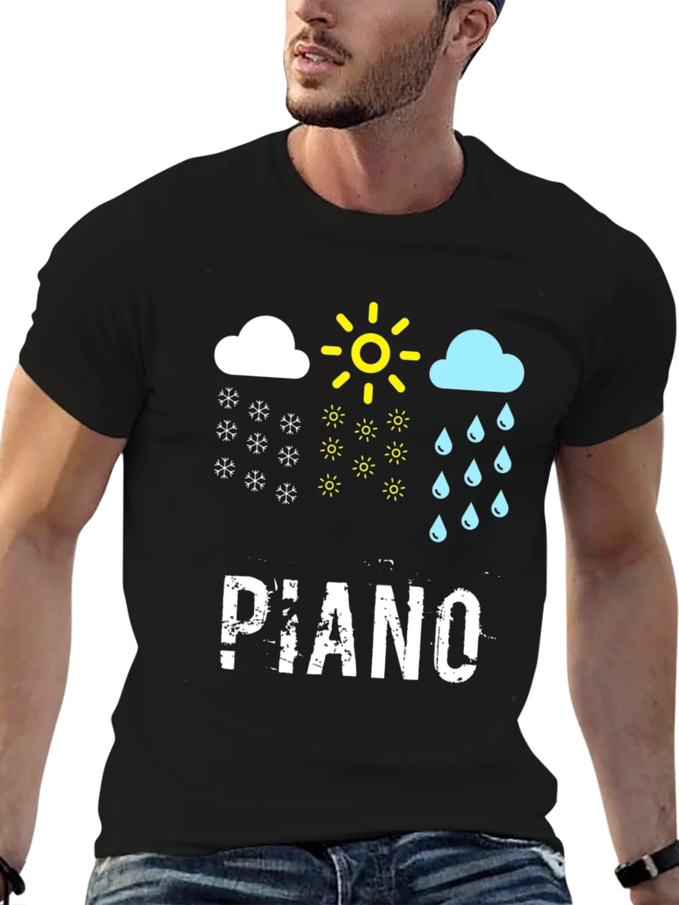 Rebbecca Piano Weather Black T-Shirt