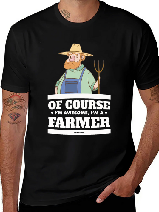 Rebbecca Awesome Farmer Graphic T-Shirt - Of Course Im Awesome