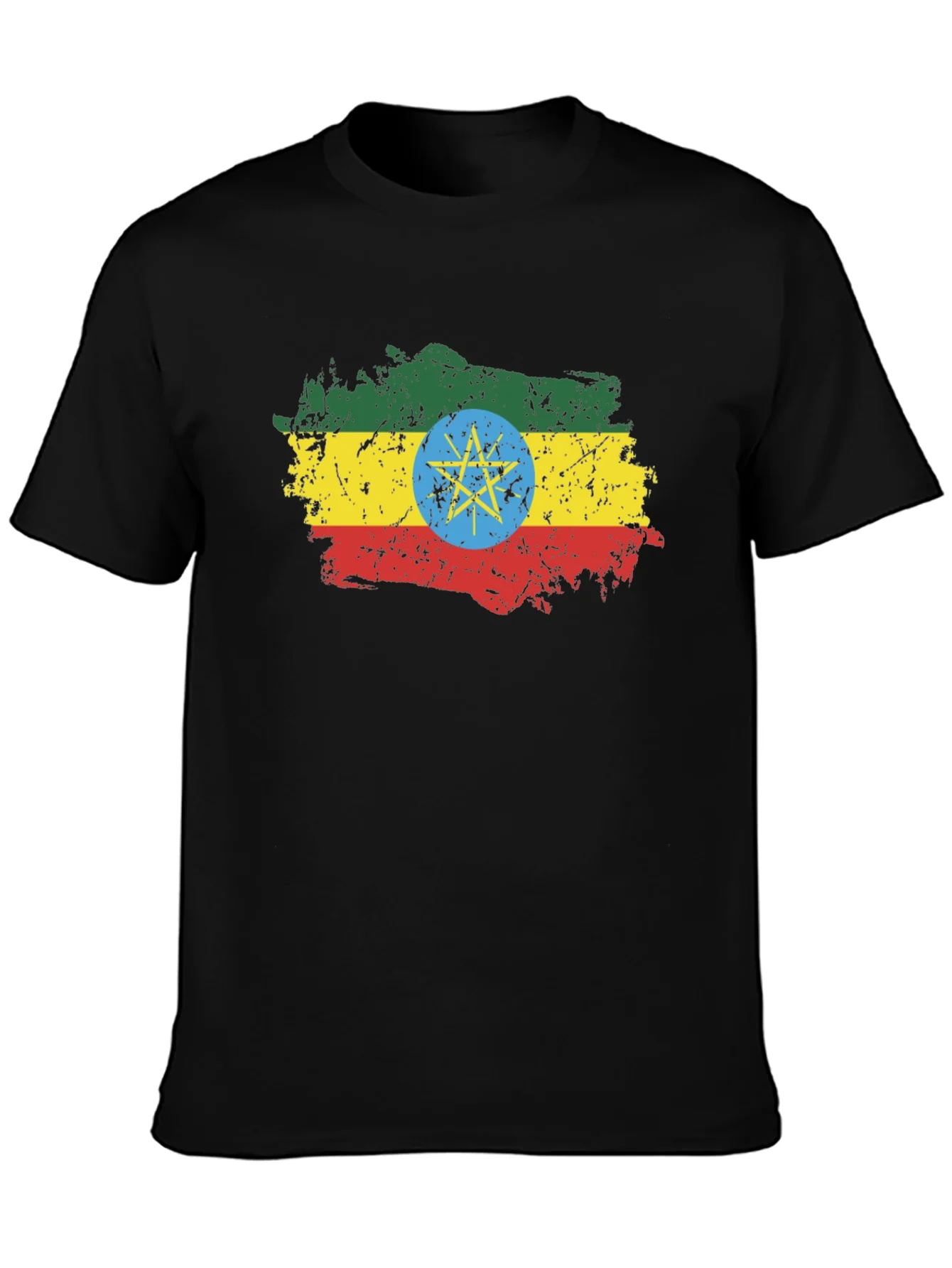 Rebbecca Ethiopia Flag T-Shirt - Distressed Graphic Tee
