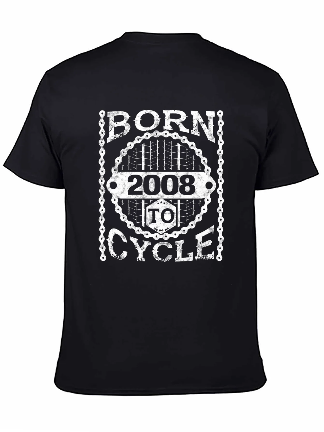 Camiseta Negra Nacido para el Ciclismo 2008