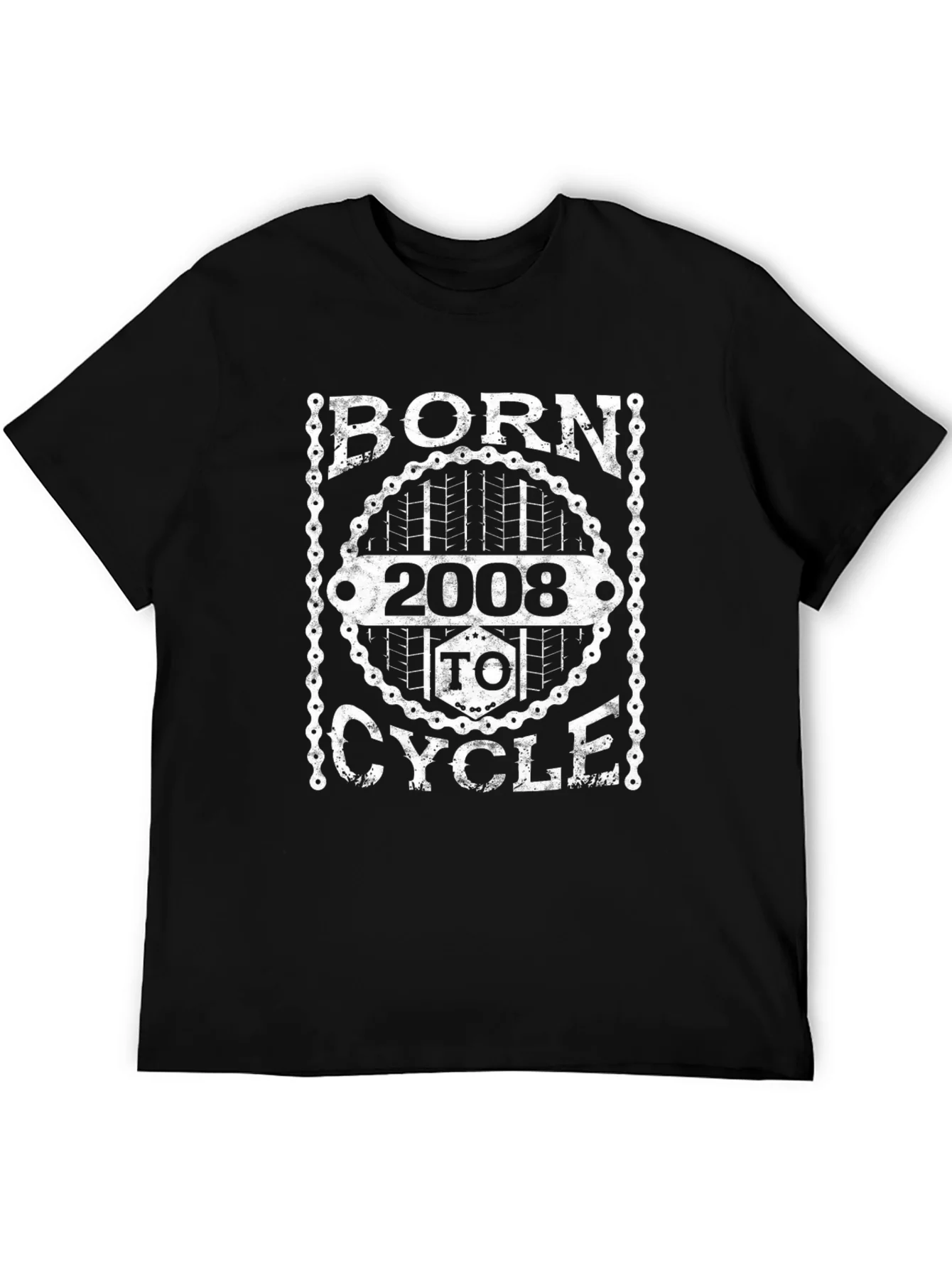 Camiseta Negra Nacido para el Ciclismo 2008