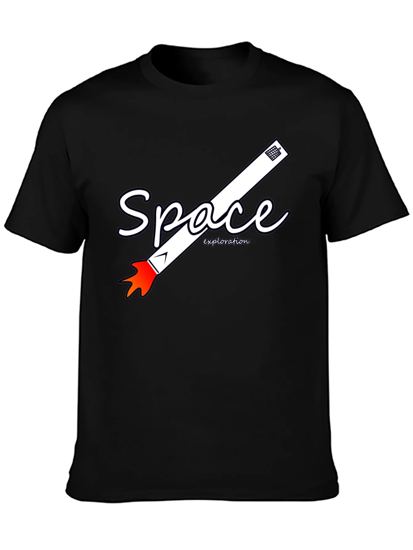 Camiseta Negra de Exploraci¨®n Espacial