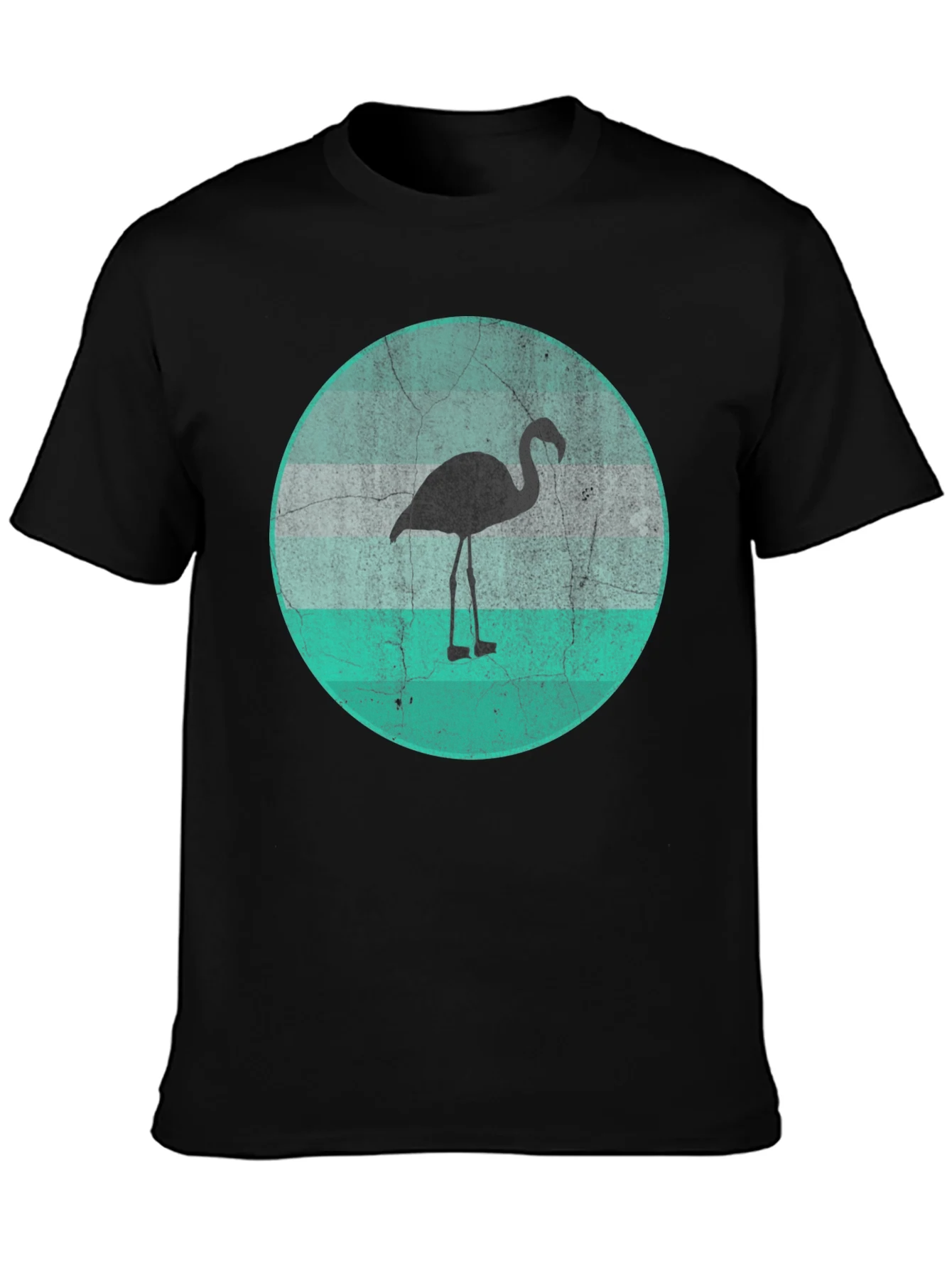 Camiseta Negra con Dise?o de Flamenco Retro