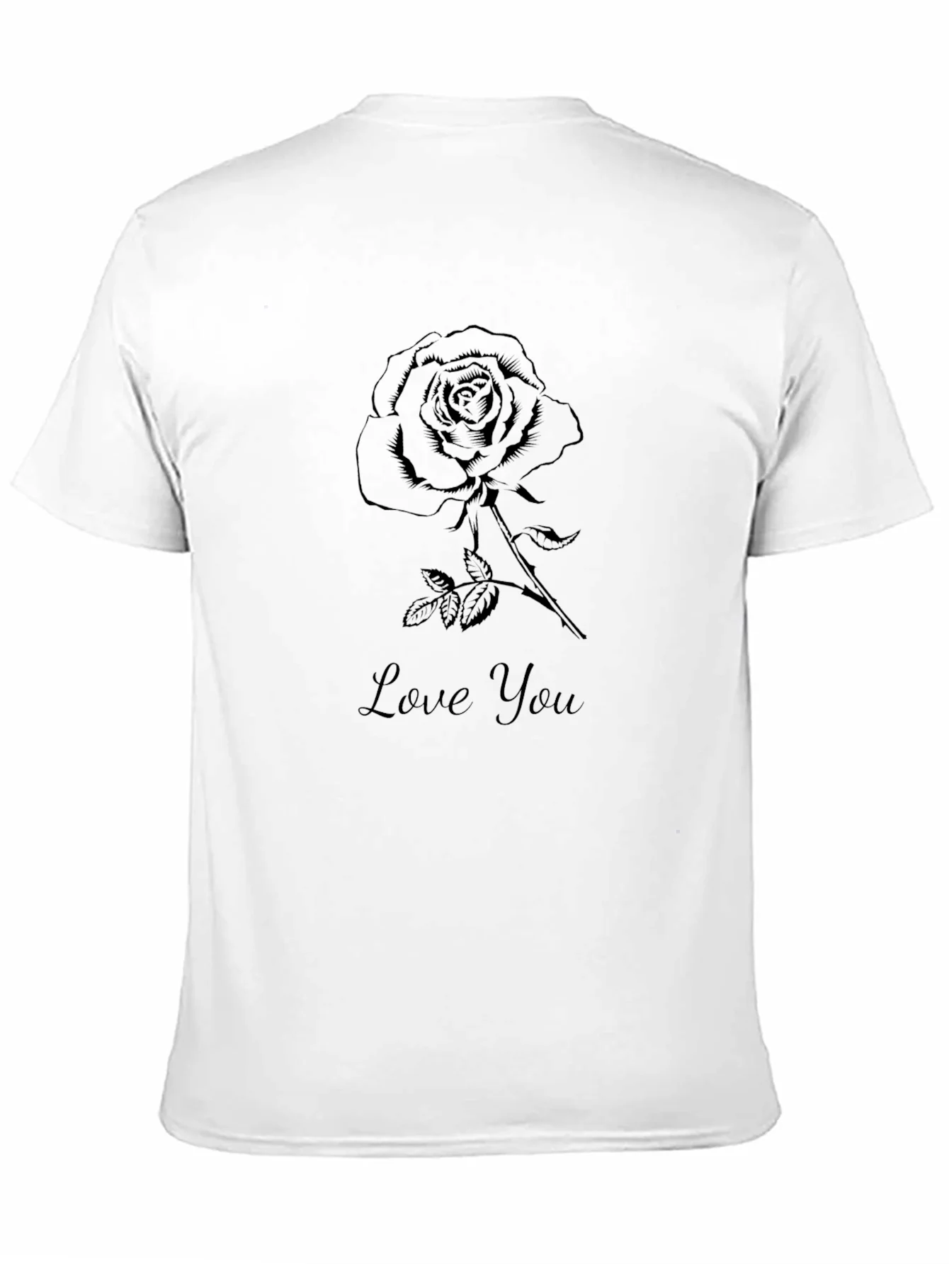 Rebbecca Mens Black Rose Love You Graphic Tee