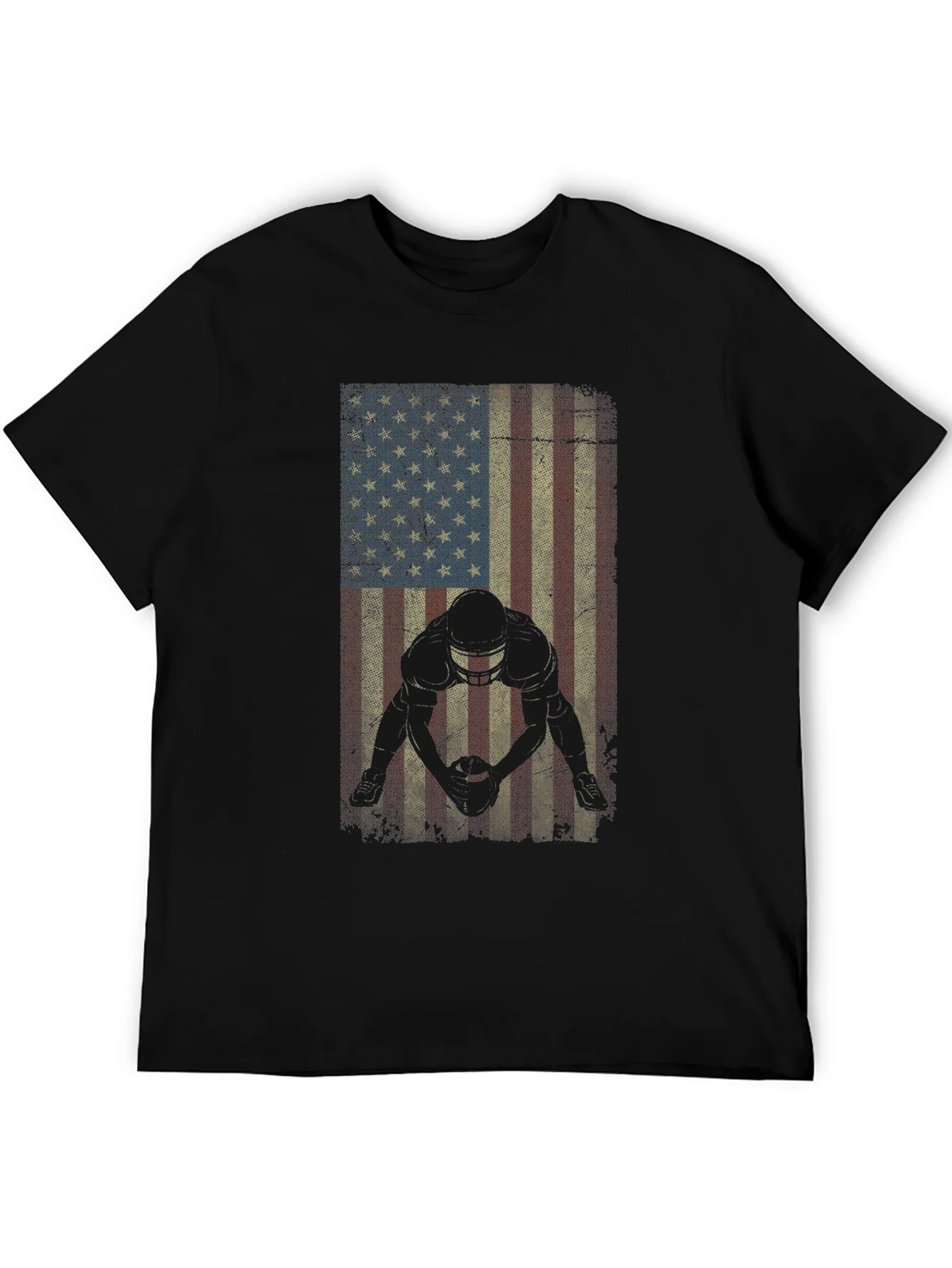 Rebbecca American Football Flag Graphic T-Shirt