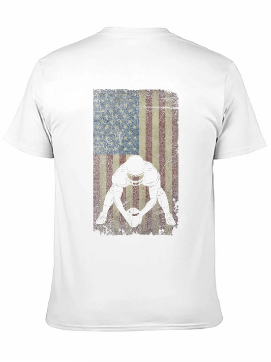 Rebbecca American Football Flag Graphic T-Shirt