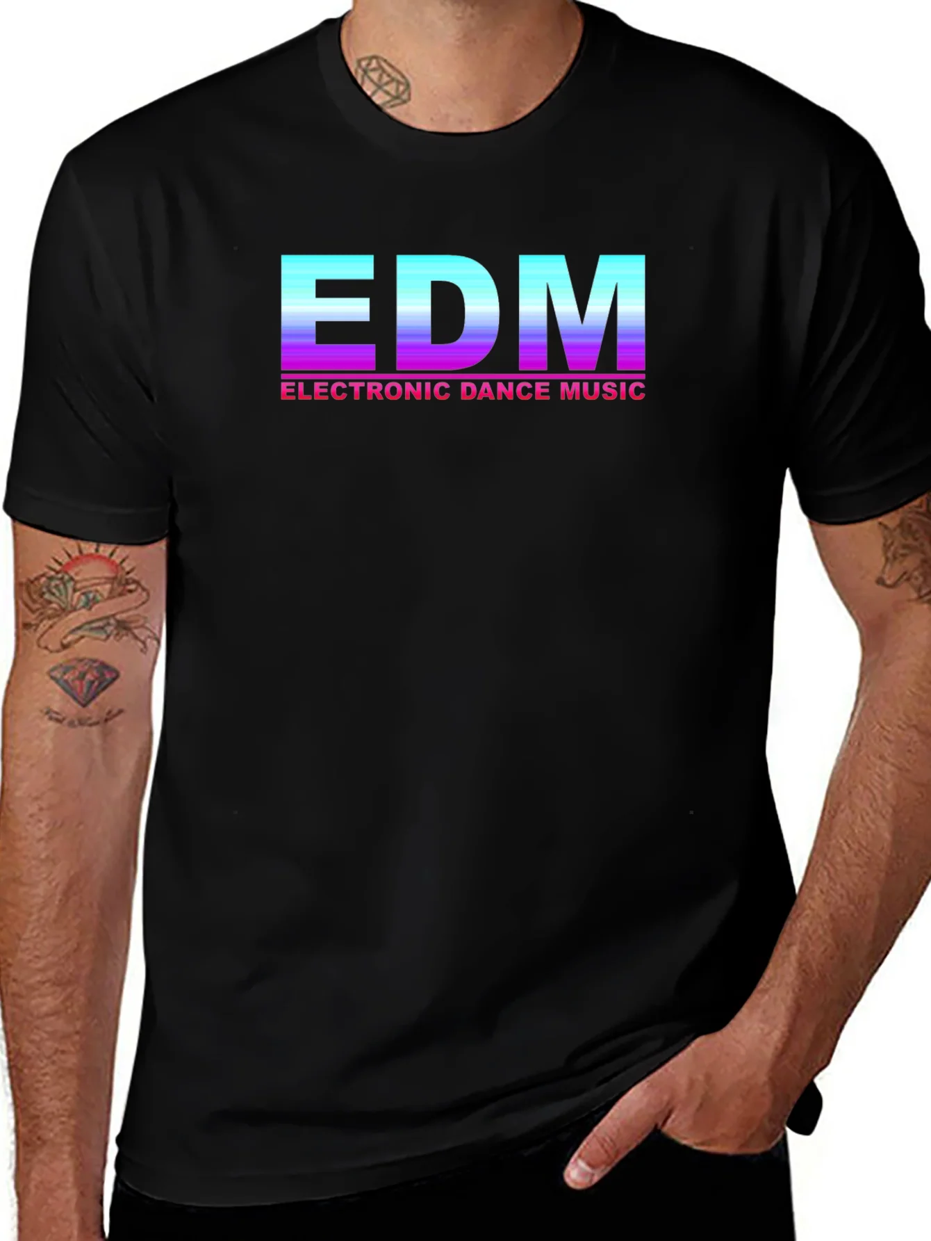 Camiseta EDM Electronic Dance Music Estilo Retro