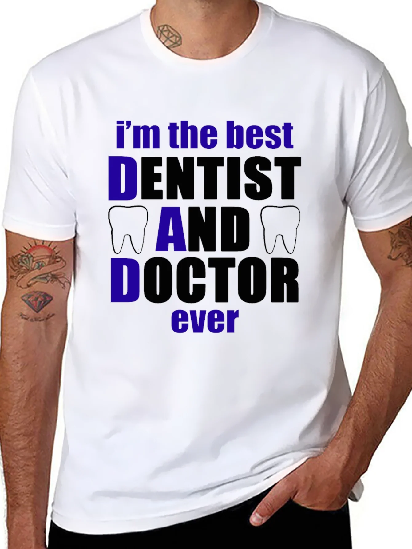 Rebbecca Best Dentist Dad Doctor T-Shirt - Black