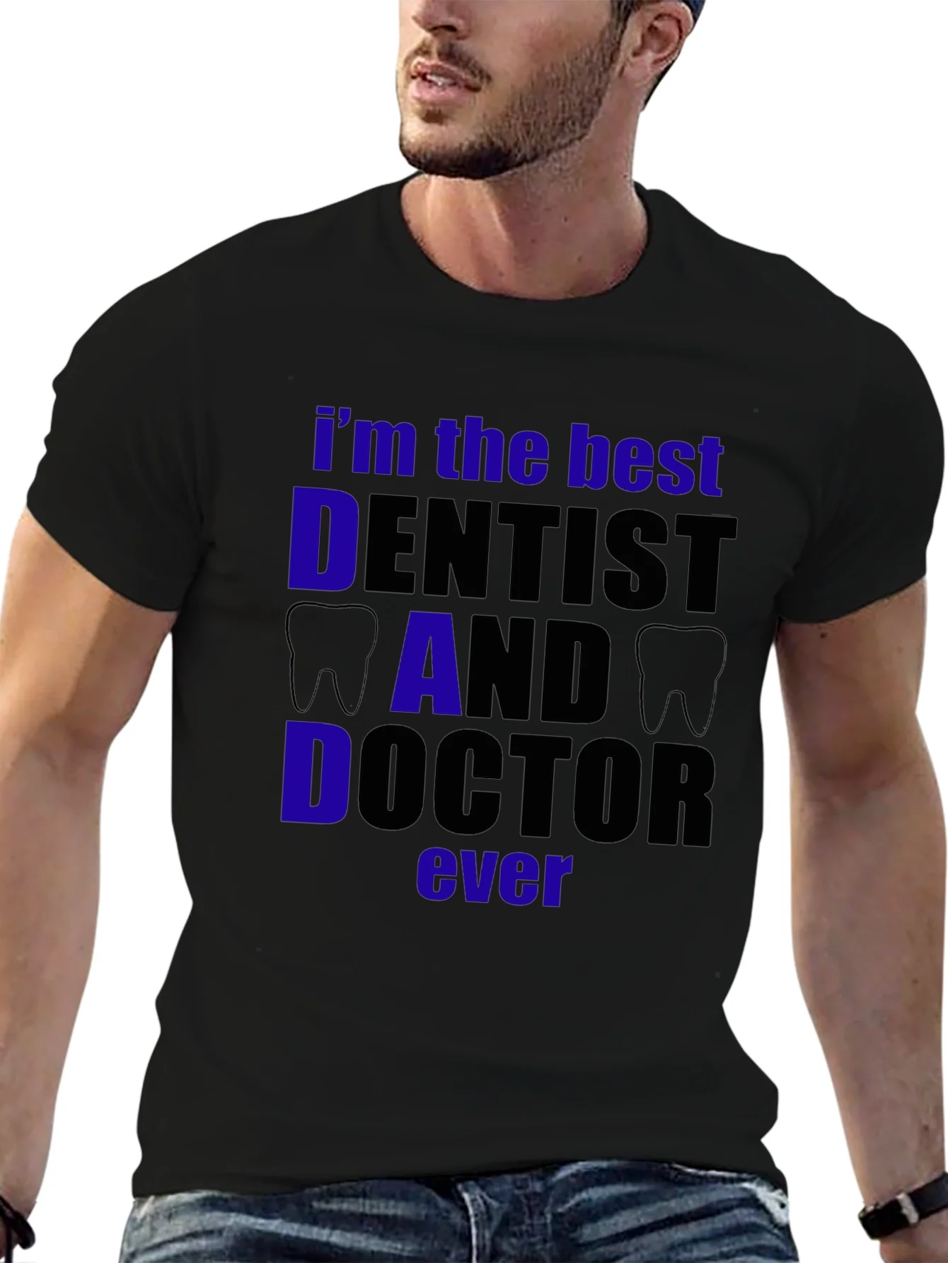 Rebbecca Best Dentist Dad Doctor T-Shirt - Black