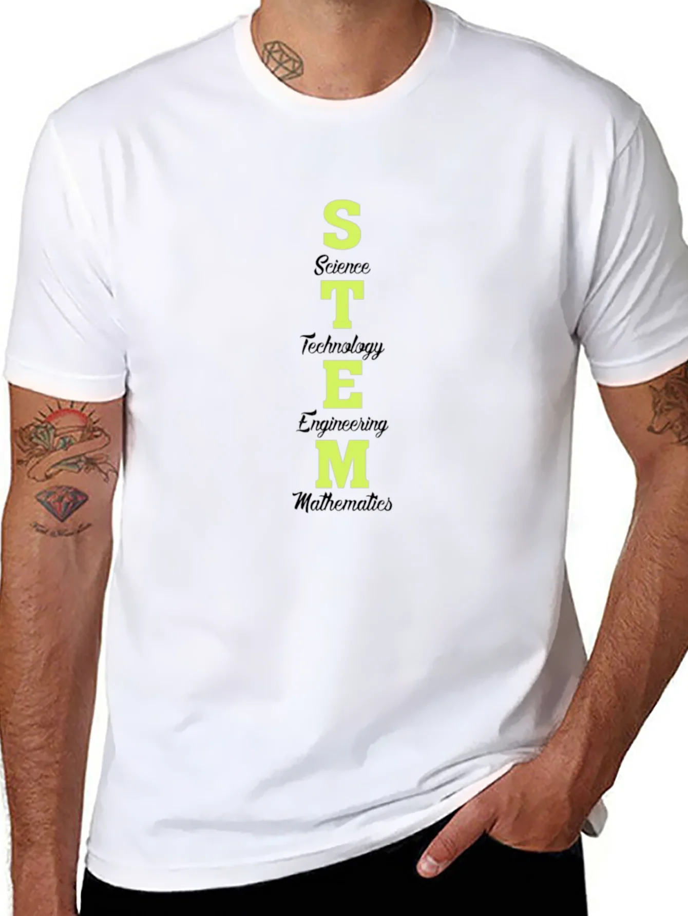 Camiseta Negra STEM Ciencia Tecnolog¨ªa Ingenier¨ªa Matem¨¢ticas
