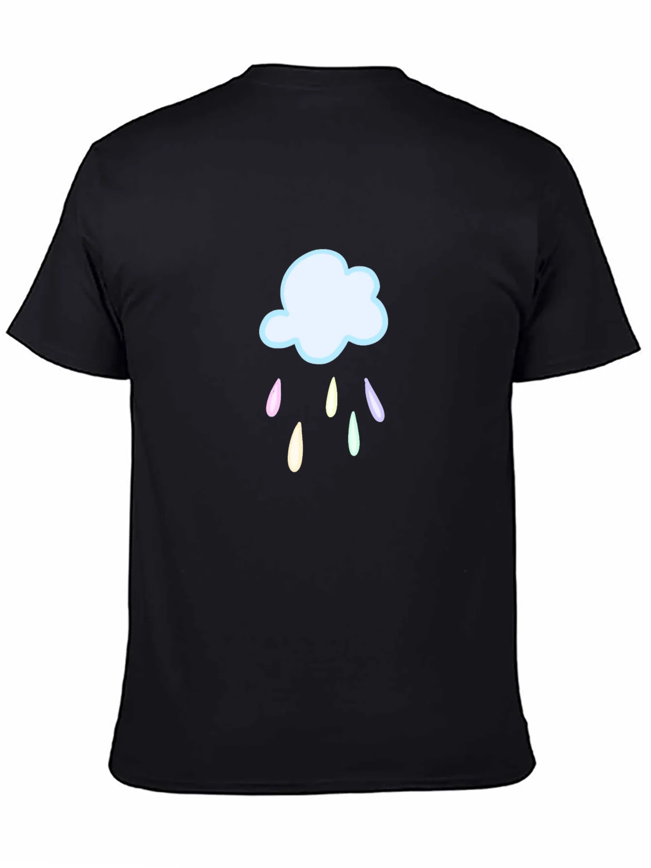 Rebbecca Rainy Cloud Graphic T-Shirt - Black Cotton Tee