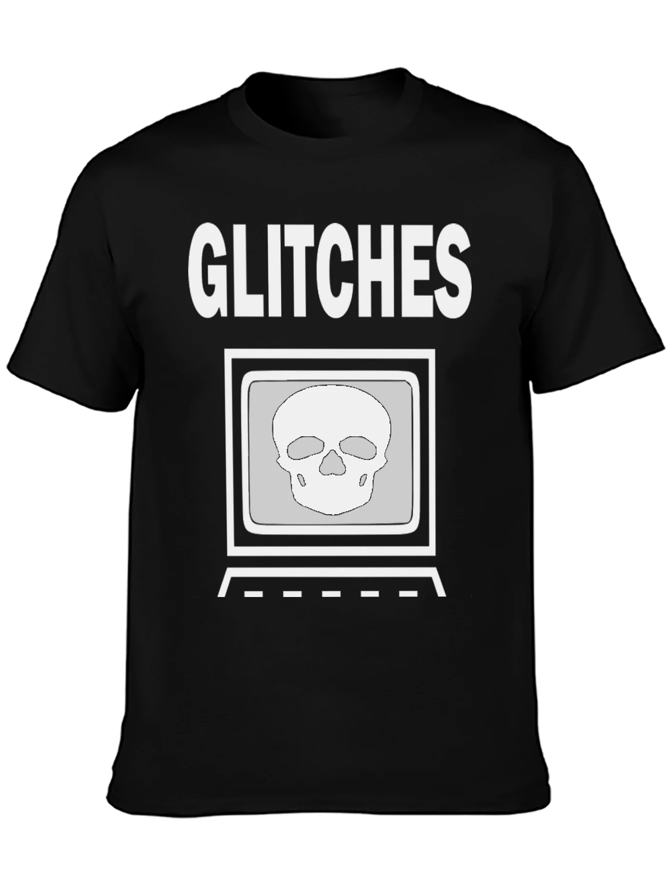 Rebbecca Glitch Skull Graphic Tee - Modern Streetwear Shirt