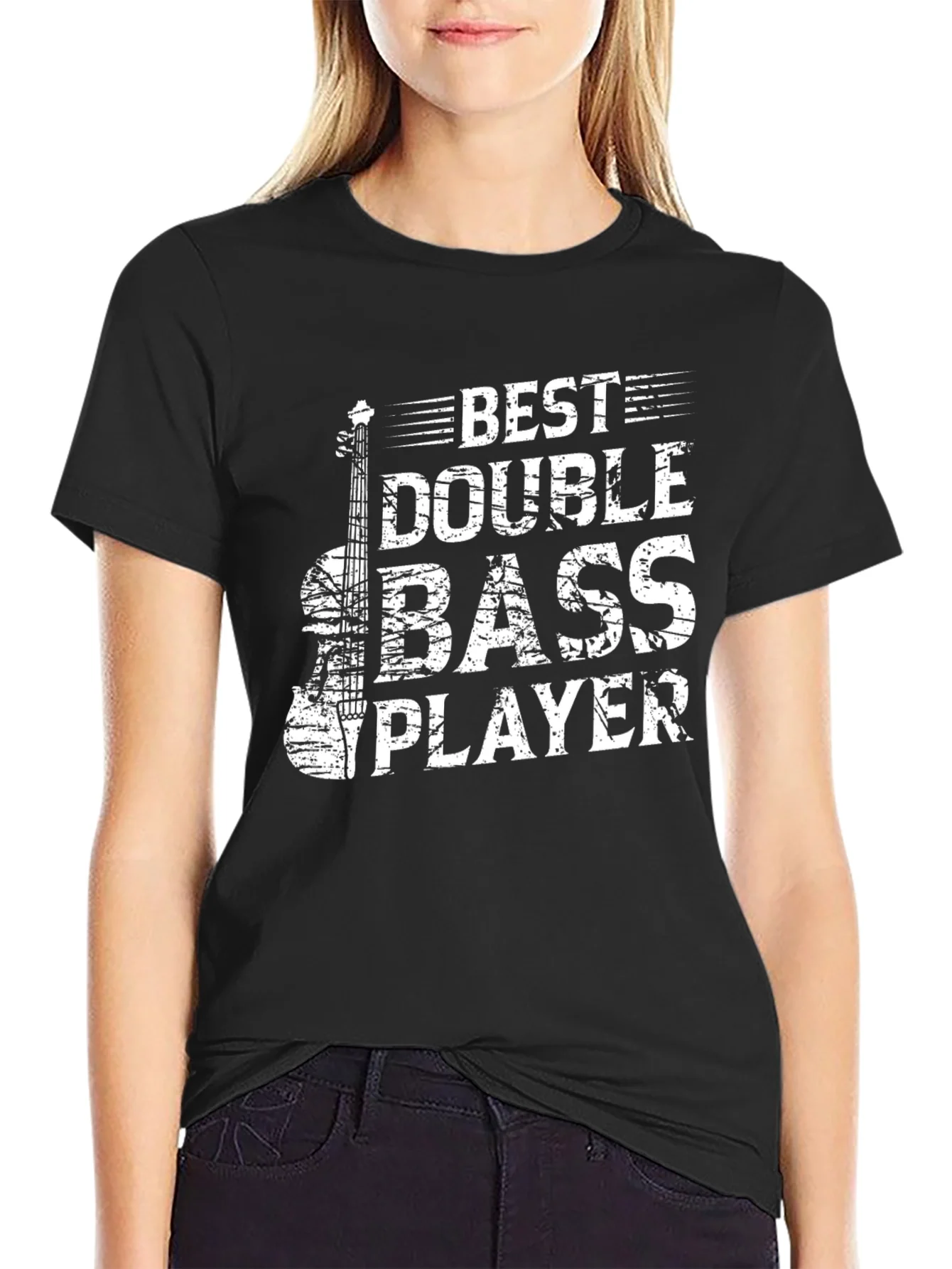 Camiseta Negra Best Double Bass Player